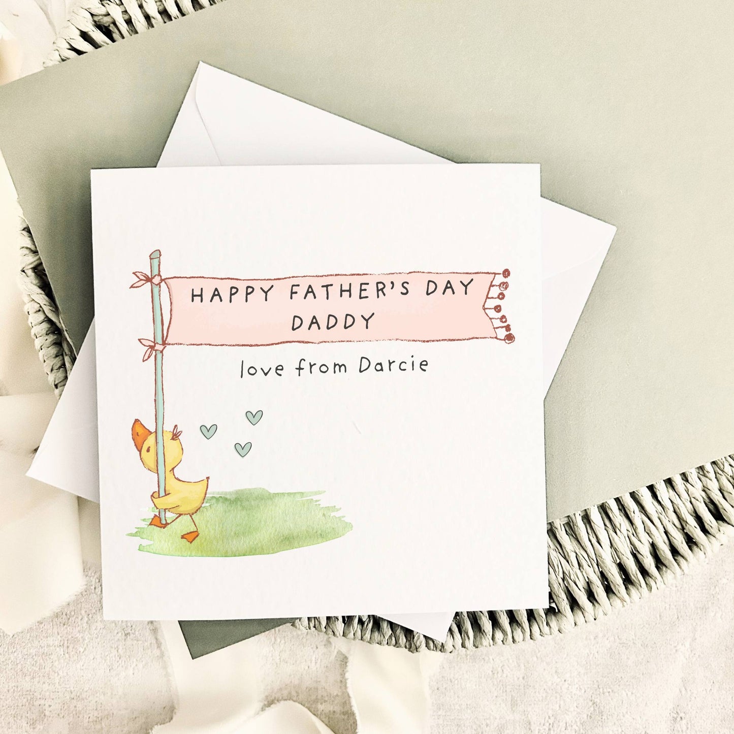 Father's Day Card | Personalised Little Ducks