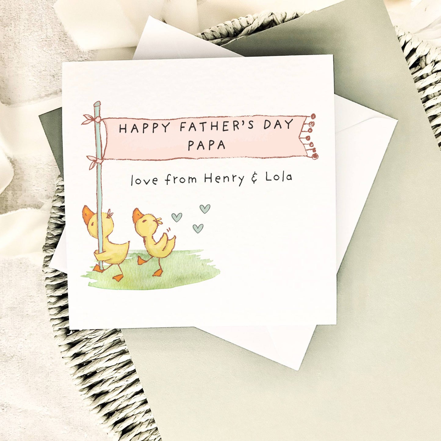 Father's Day Card | Personalised Little Ducks
