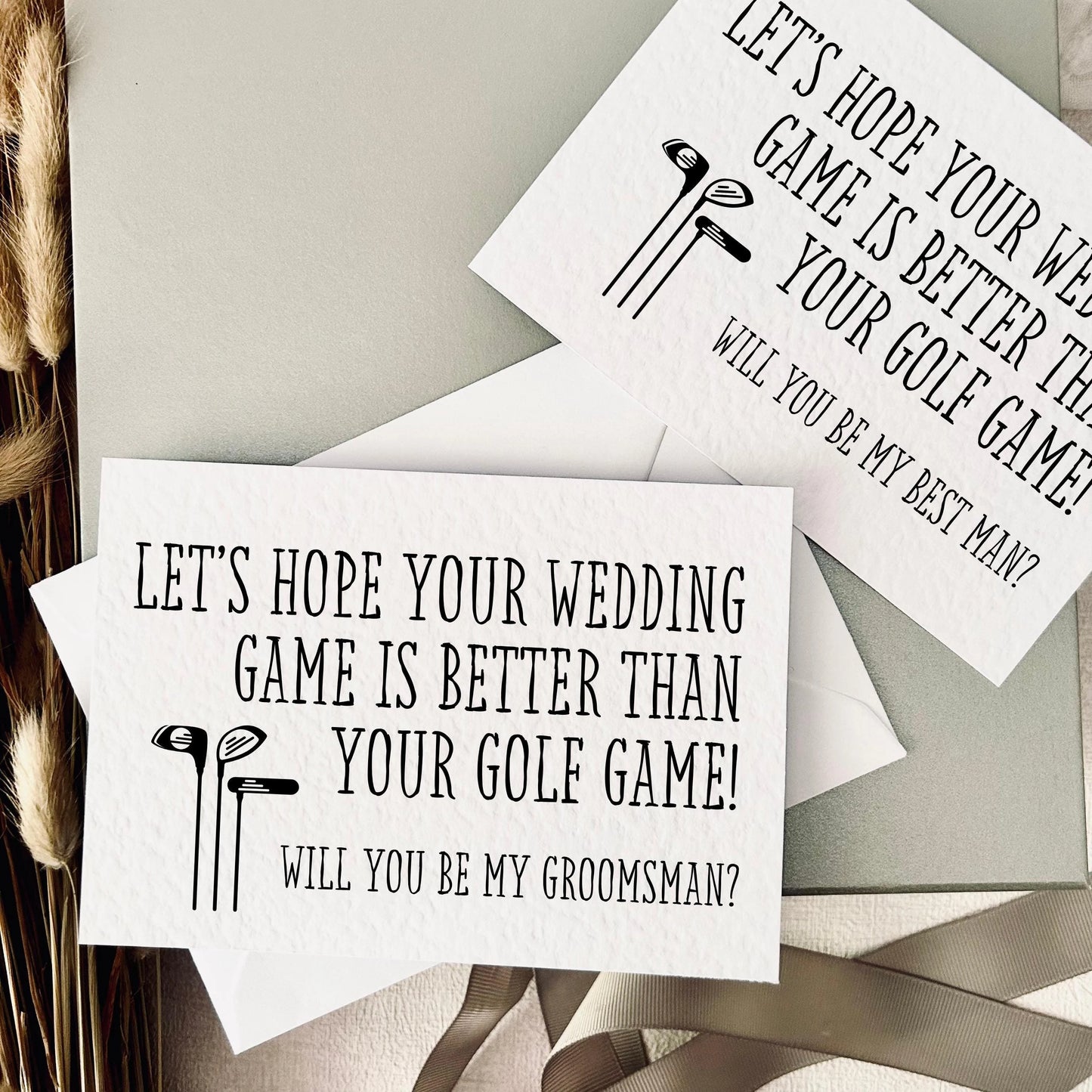 Your Golf Game | Grooms Party Proposal | A6 Postcard