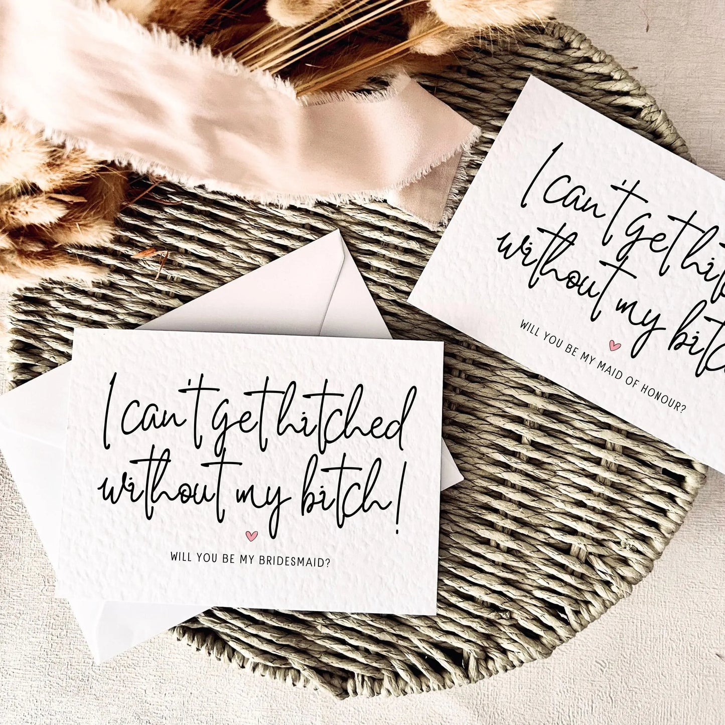 Hitched Without My Bitch | Bridal Party Proposal | A6 Postcard