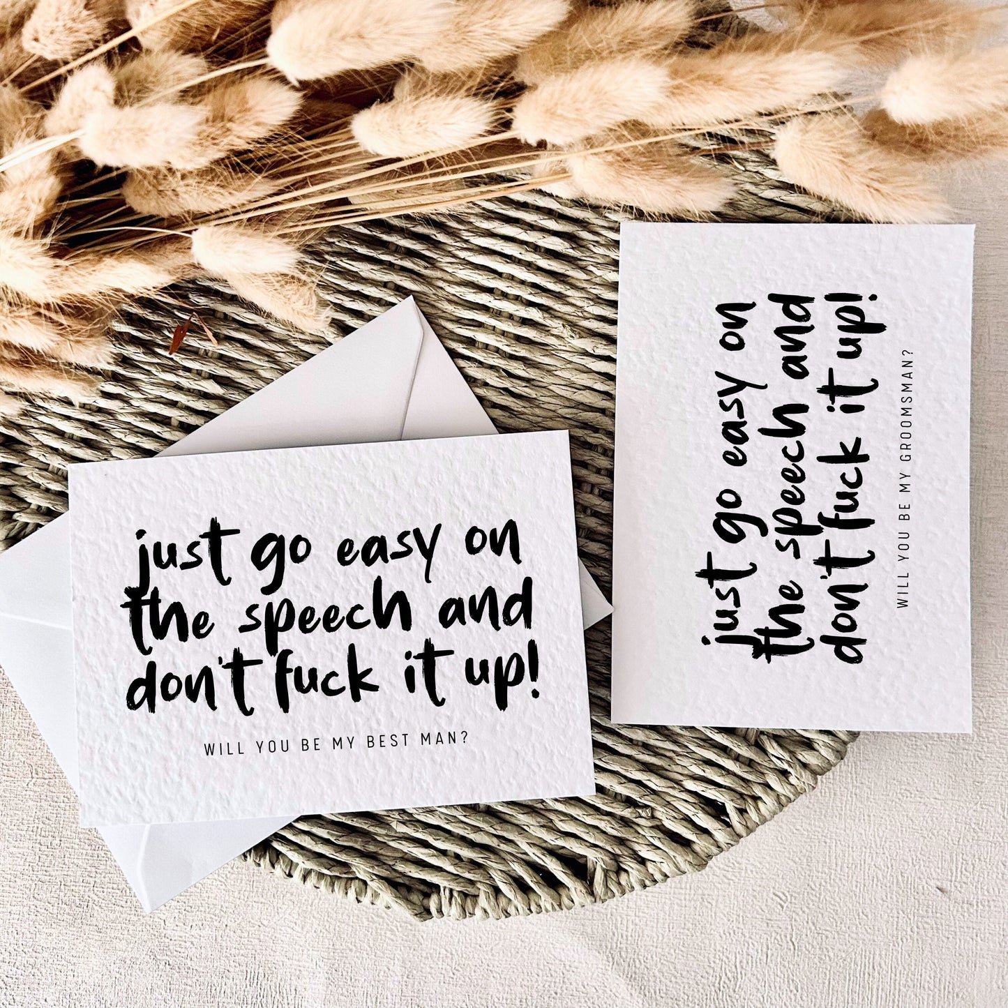 Proposal Card for Groomsman, Best Man or Custom Grooms Party Role - Personalised Options | Easy on Speech