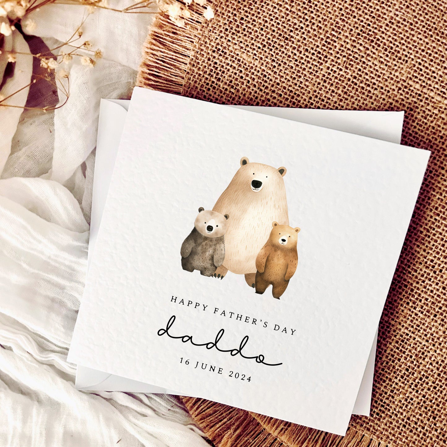 Father's Day Card | Personalised Little Bears
