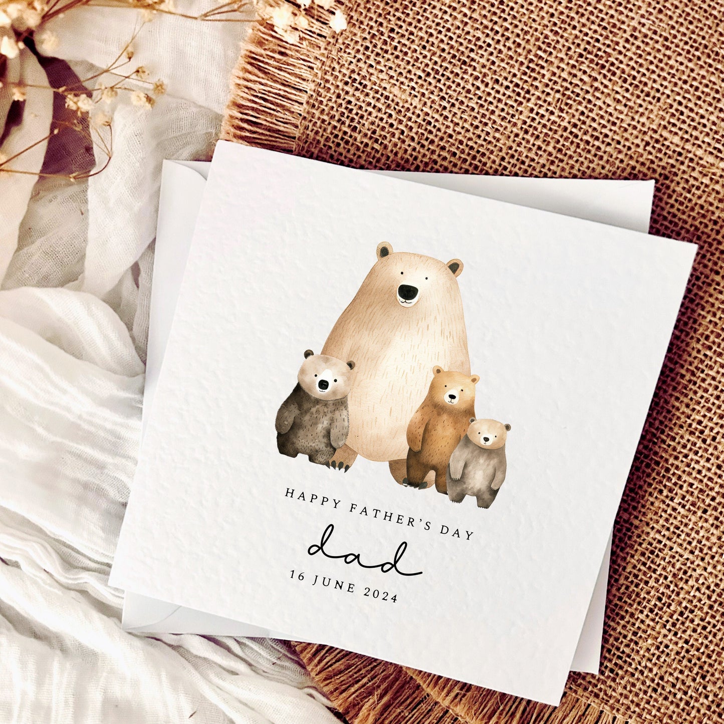 Father's Day Card | Personalised Little Bears