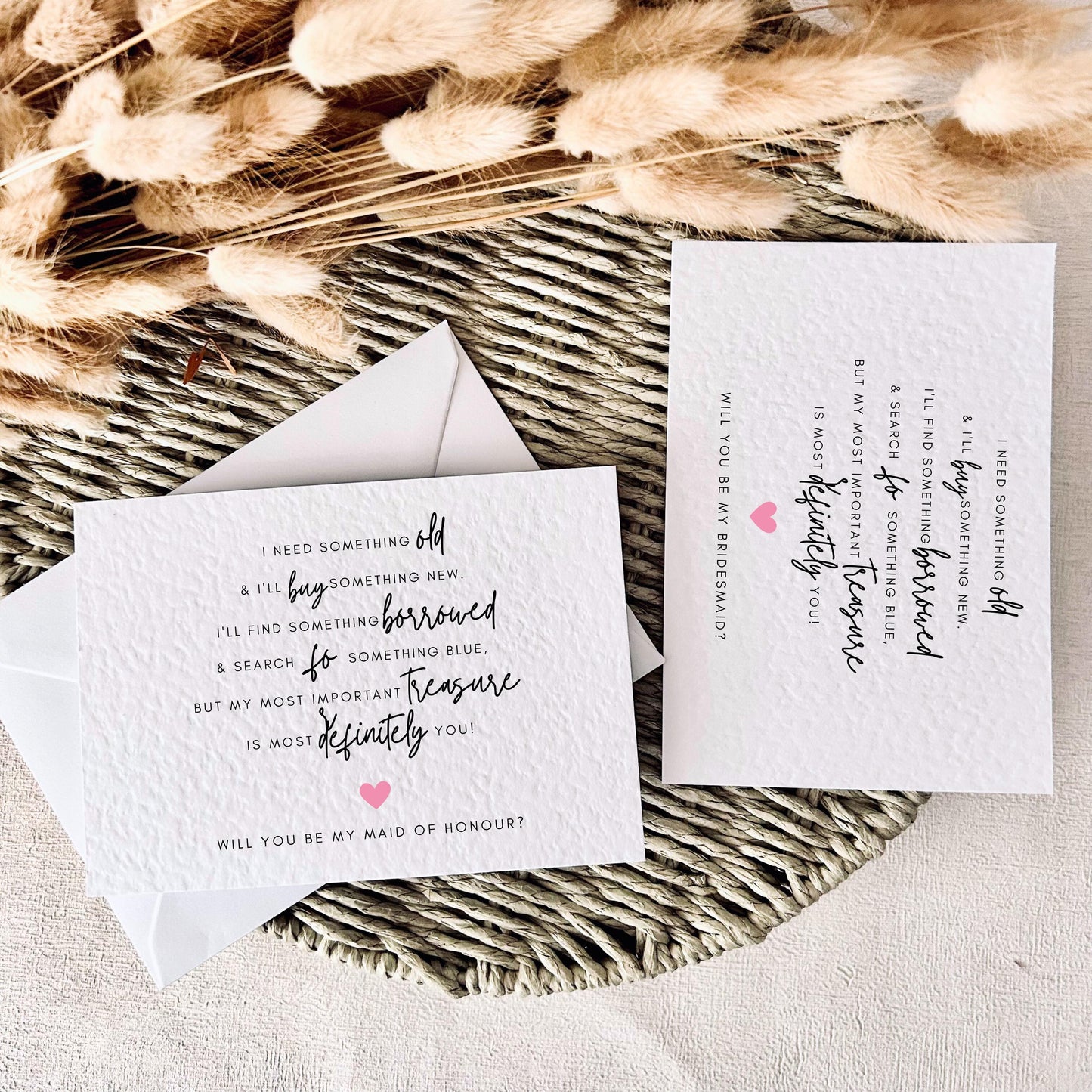 Bridal Party Wedding Favour - Bridesmaid Proposal Card, Maid of Honour Gift - Personalised - Something Old