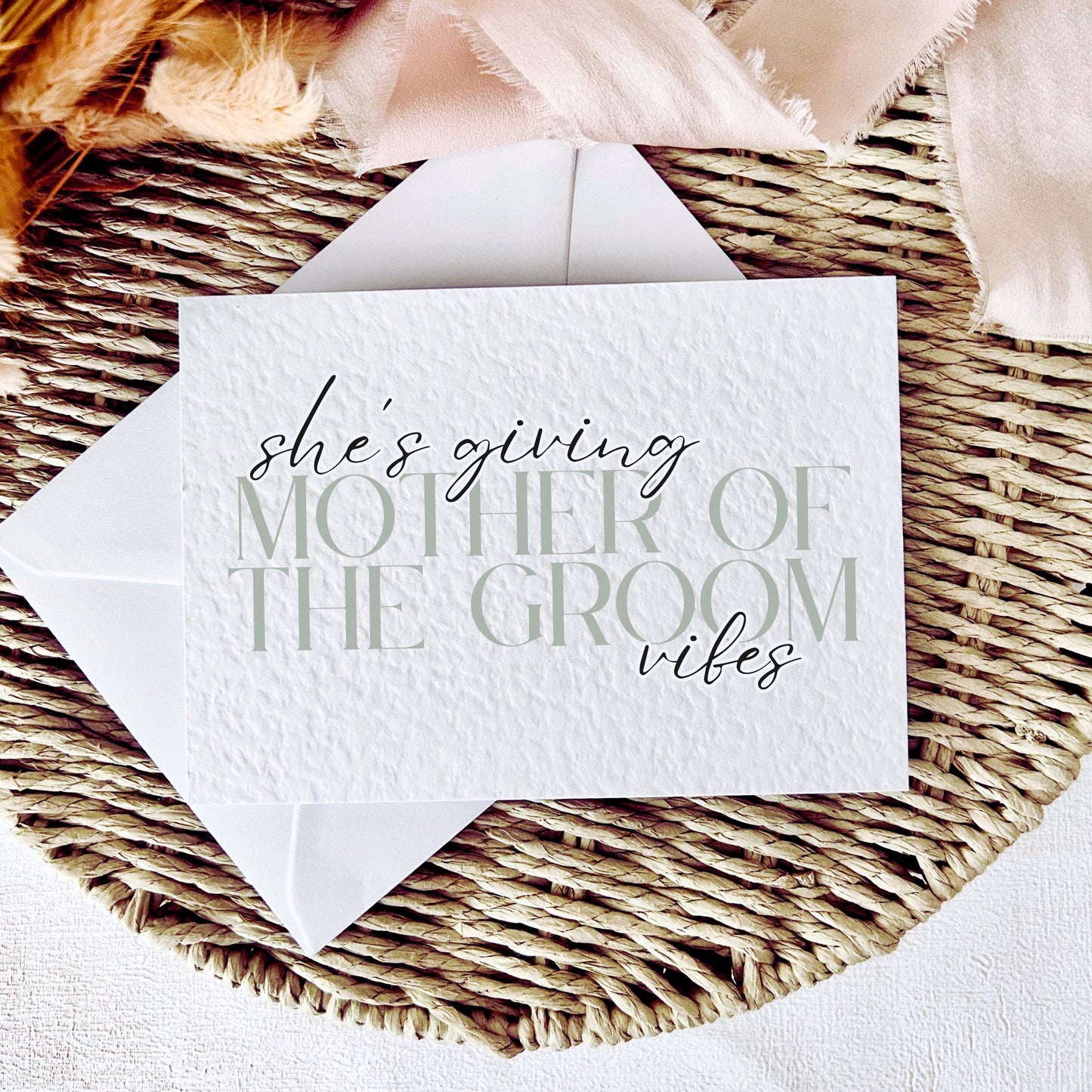 Mother of the Groom Vibes | Bridal Party Proposal | A6 Postcard