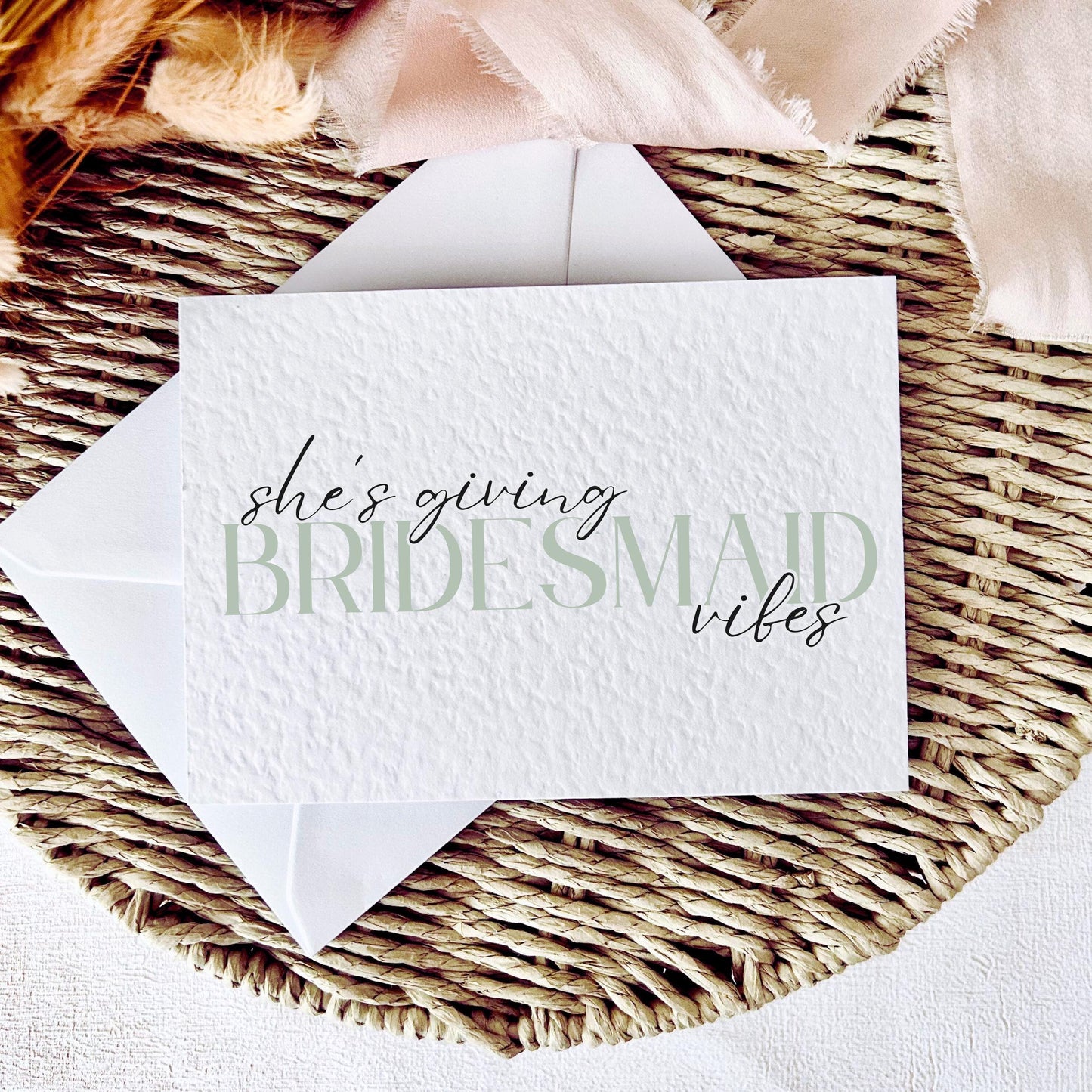 Bridesmaid Vibes | Bridal Party Proposal | A6 Postcard