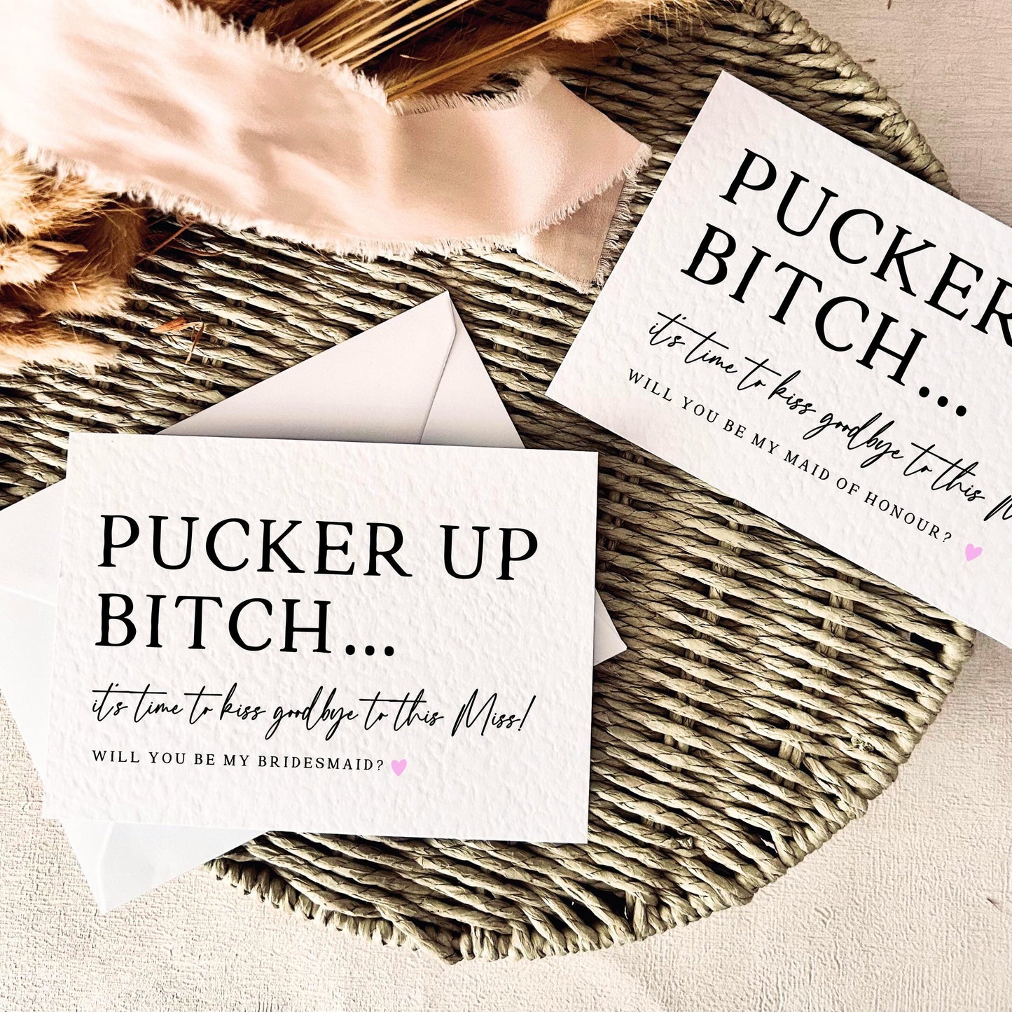 Pucker Up Bitch | Bridal Party Proposal | A6 Postcard