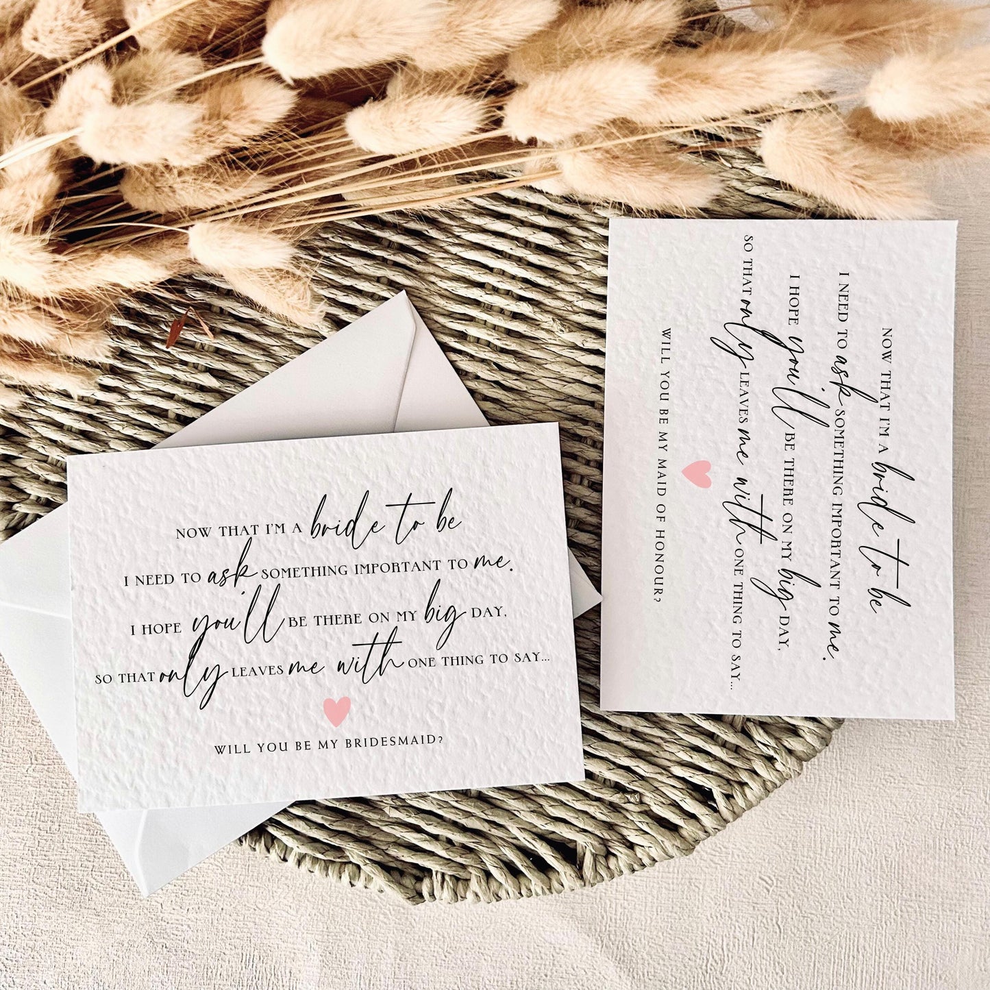 Proposal Card for Bridesmaid, Maid of Honour or Custom Bridal Party Role - Personalised Options | Bride to Be Poem