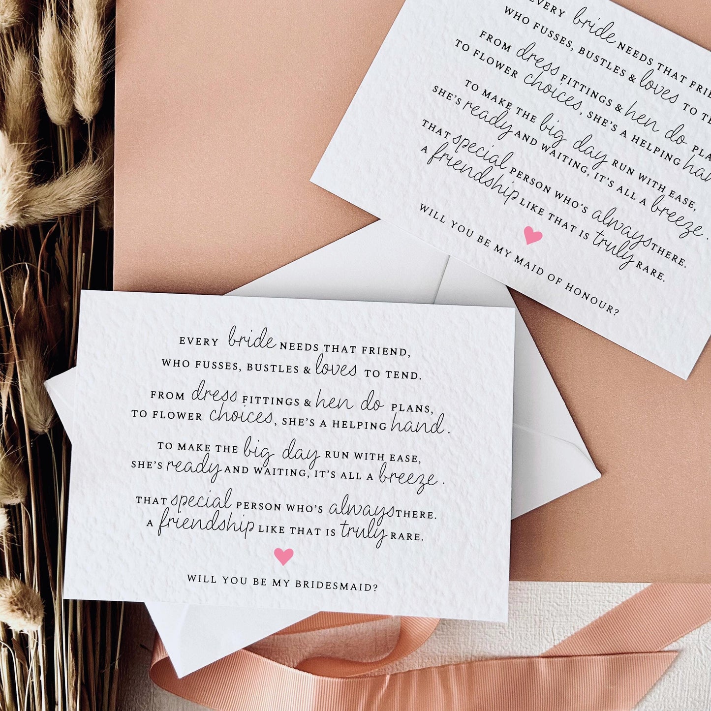 Every Bride Needs a Friend Poem | Bridal Party Proposal | A6 Postcard