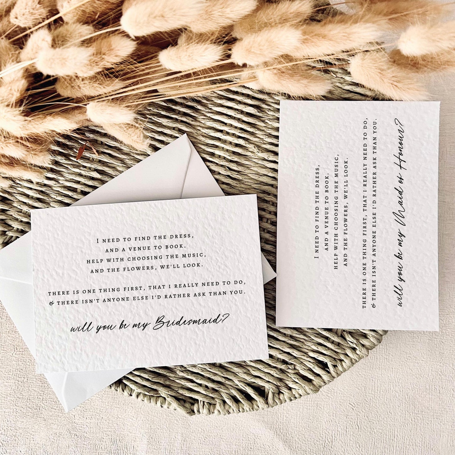 Proposal Card for Bridesmaid, Maid of Honour or Custom Bridal Party Role - Personalised Options | Rather Ask Poem