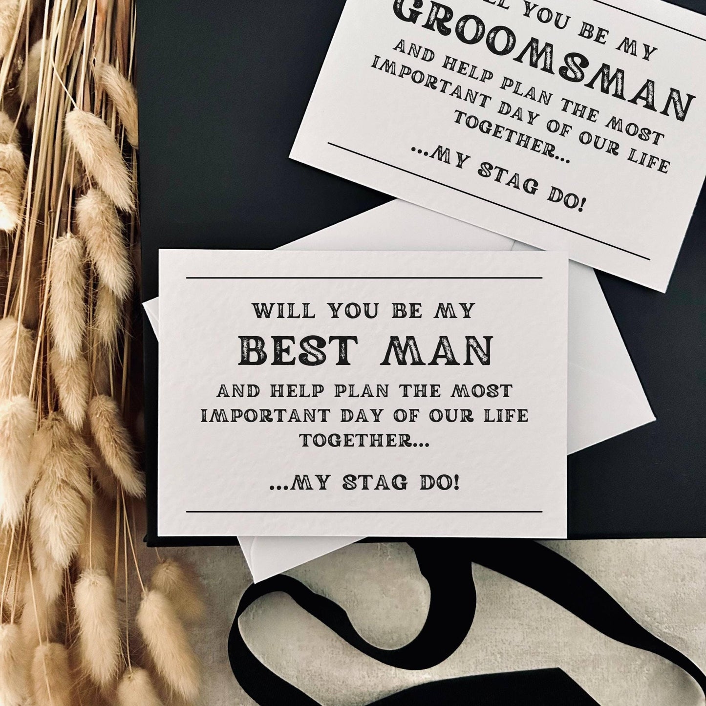 Best Man, Groomsman or Usher Proposal Card - Personalised Wedding Party Gift with Custom Role Options | Plan Stag Do