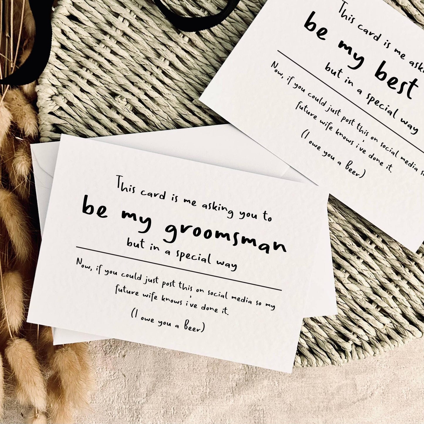 Proposal Card for Groomsman, Best Man or Custom Grooms Party Role - Personalised Options | Owe You a Beer