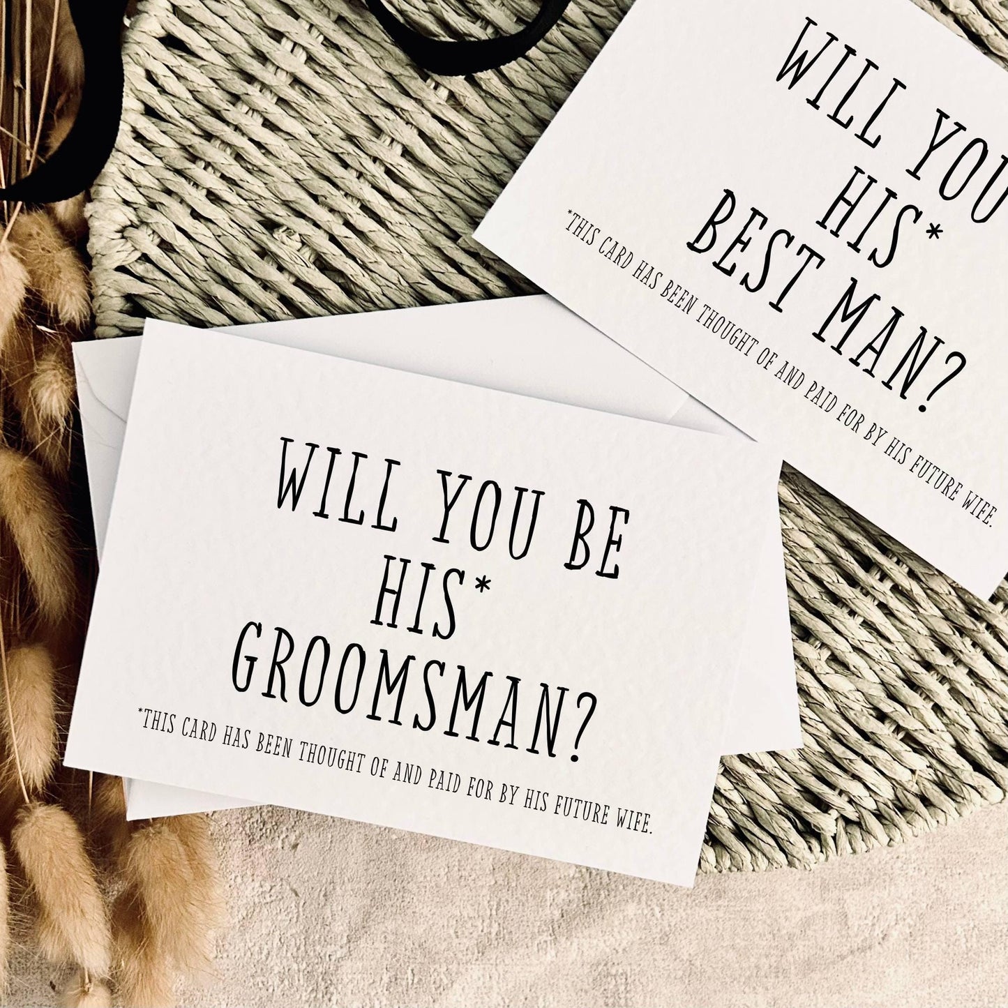 Proposal Card for Groomsman, Best Man or Custom Grooms Party Role - Personalised Options | Paid For By
