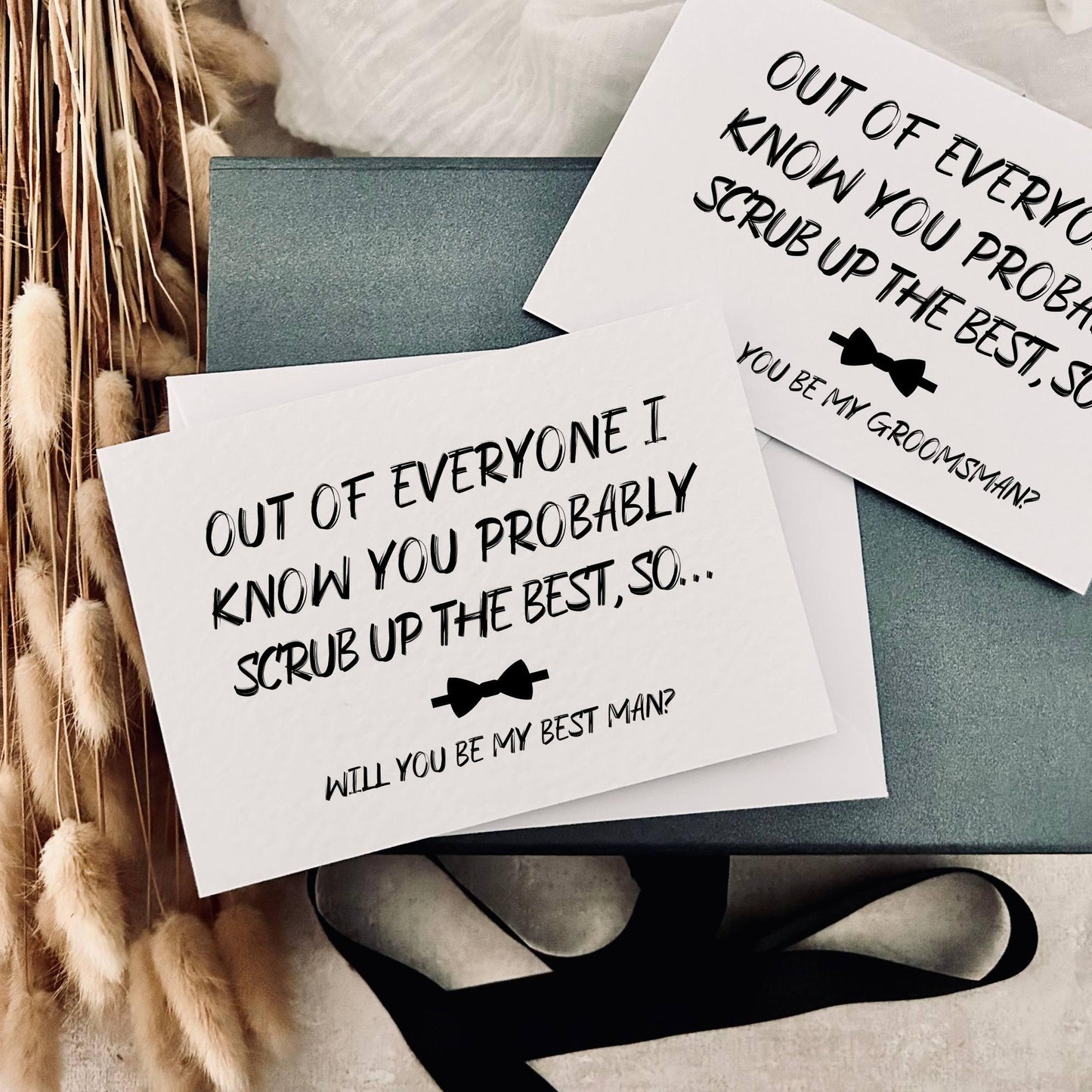 Proposal Card for Groomsman, Best Man or Custom Grooms Party Role - Personalised Options | Scrub Up Best