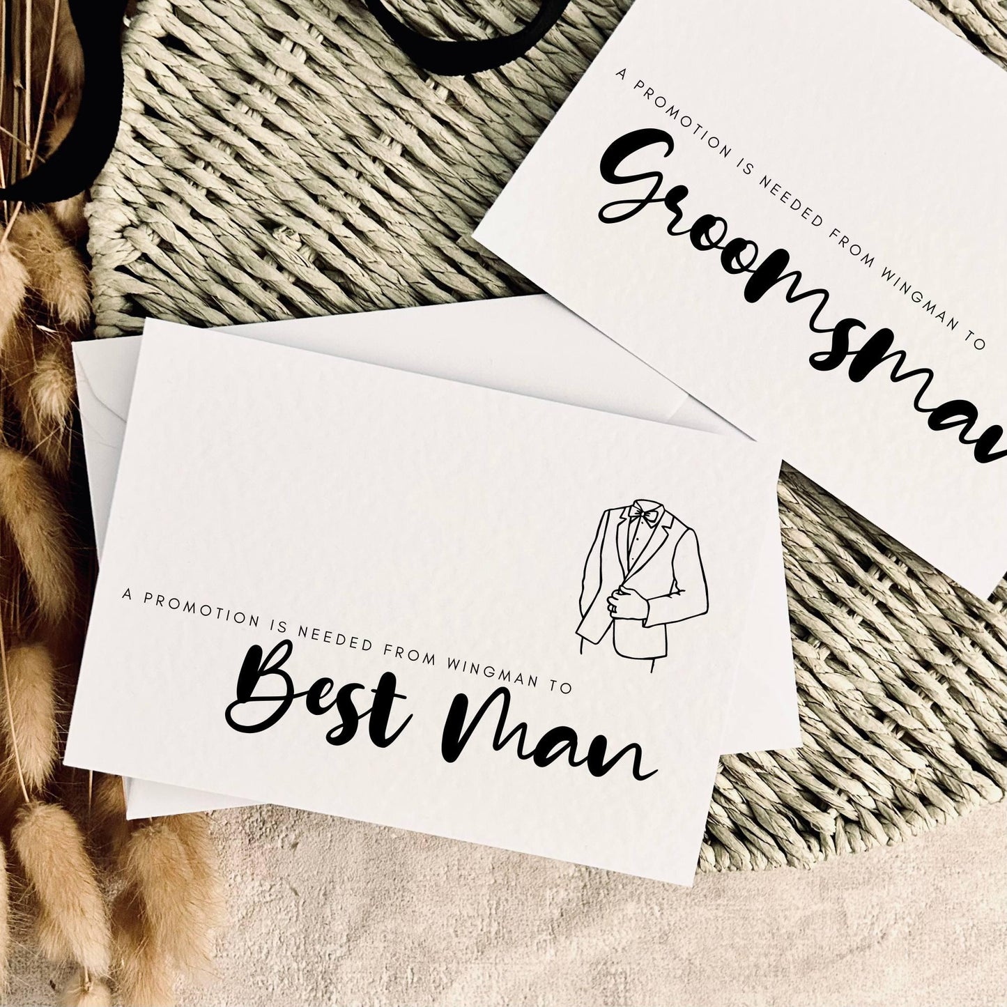 Proposal Card for Groomsman, Best Man or Custom Grooms Party Role - Personalised Options | Promotion Wingman