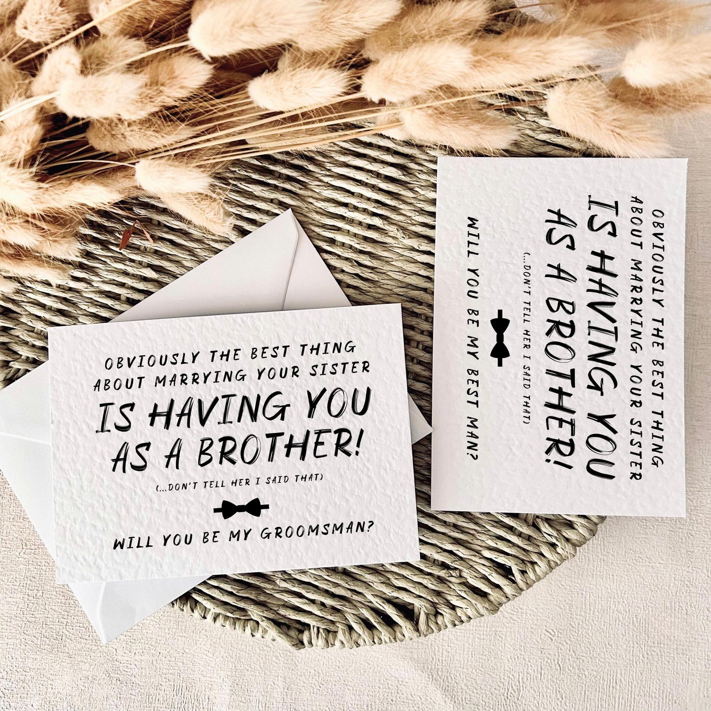 Proposal Card for Groomsman, Best Man or Custom Grooms Party Role - Personalised Options | Best Thing Brother