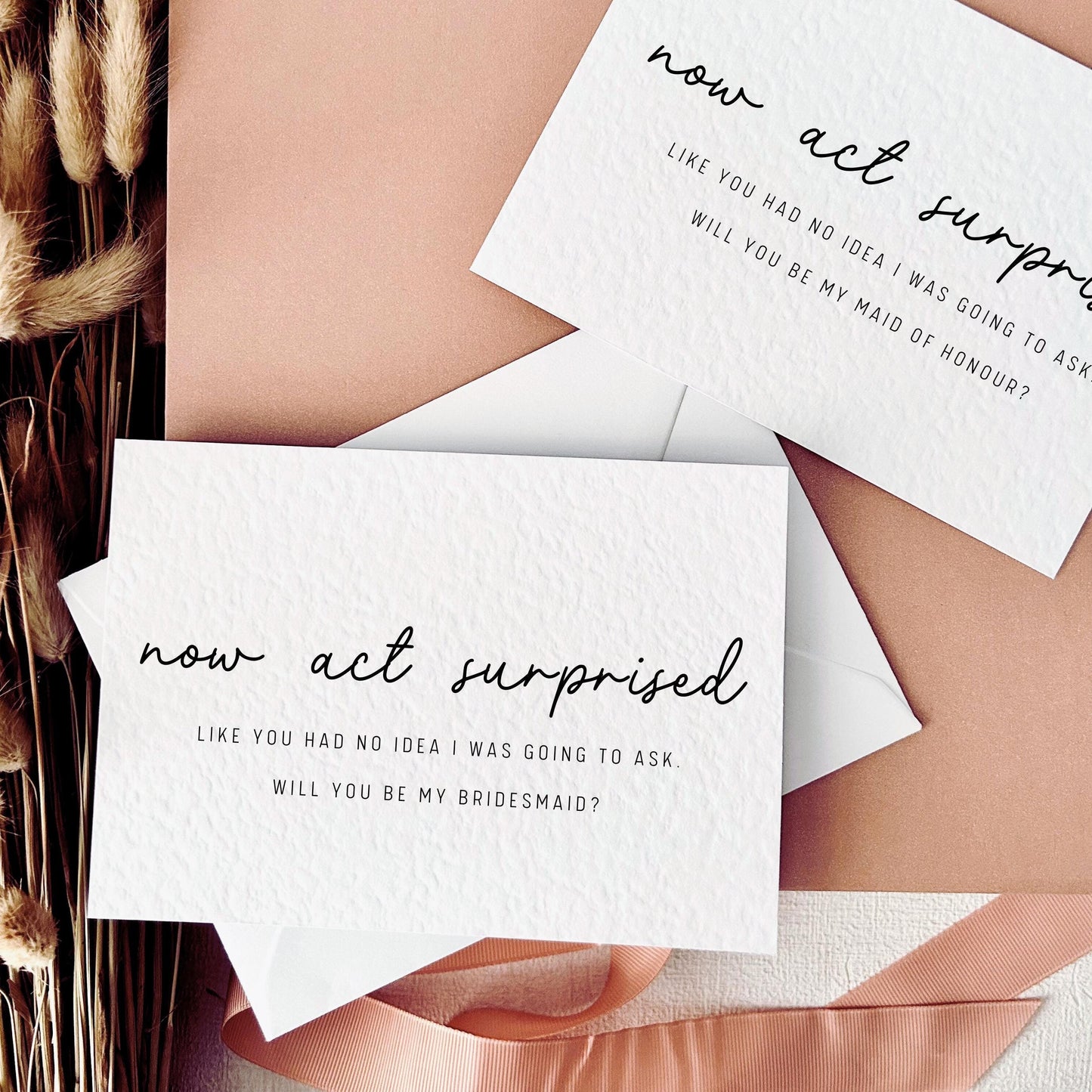 Now Act Surprised | Bridal Party Proposal | A6 Postcard