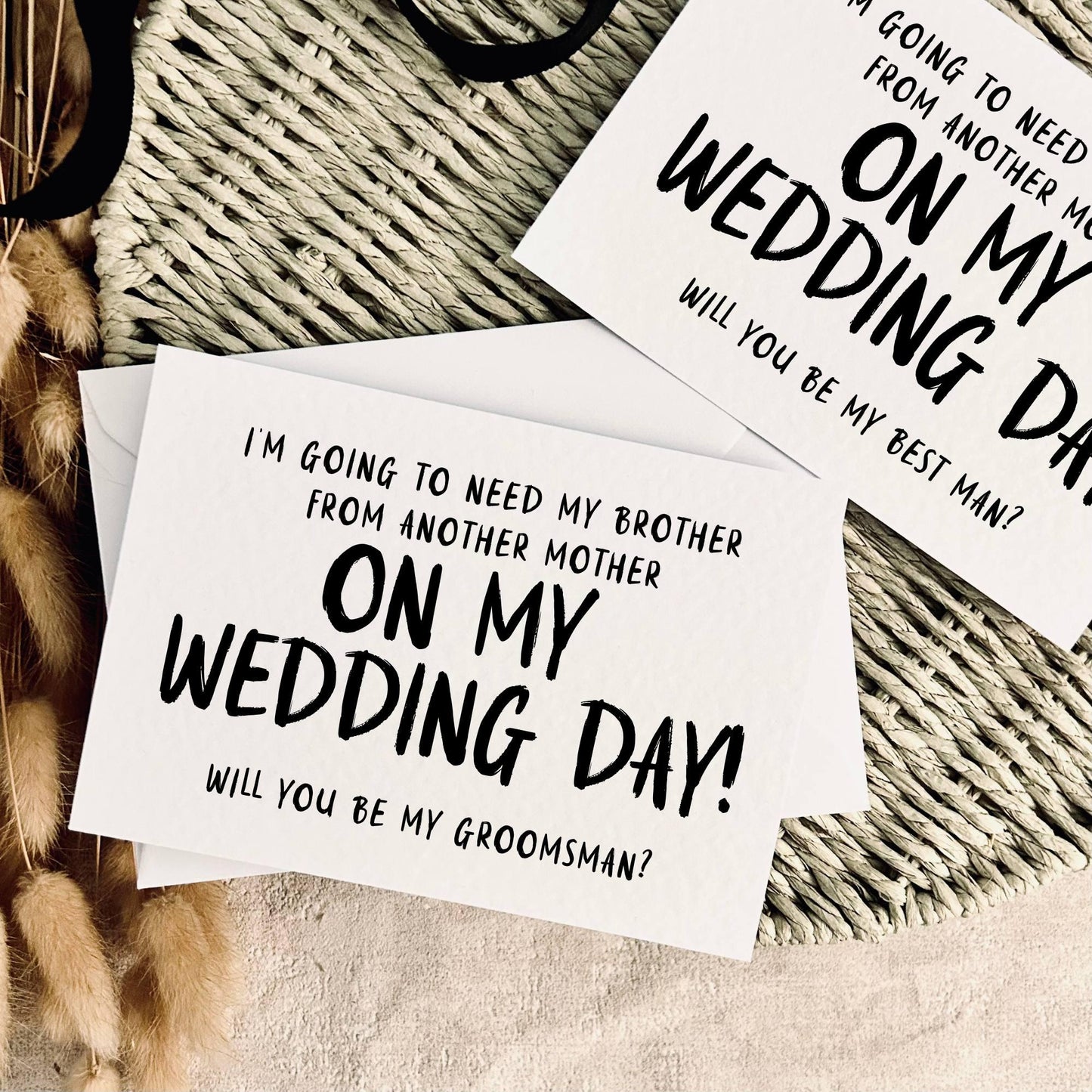 Proposal Card for Groomsman, Best Man or Custom Grooms Party Role - Personalised Options | Brother from Mother