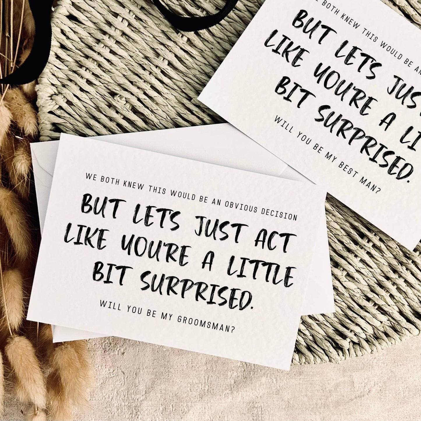 Proposal Card for Groomsman, Best Man or Custom Grooms Party Role - Personalised Options | Act Surprised