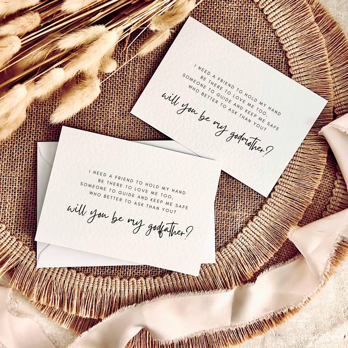 Godparent Proposal Postcard - Keepsake for Godmother or Godfather - Personalised Poem with Custom Options