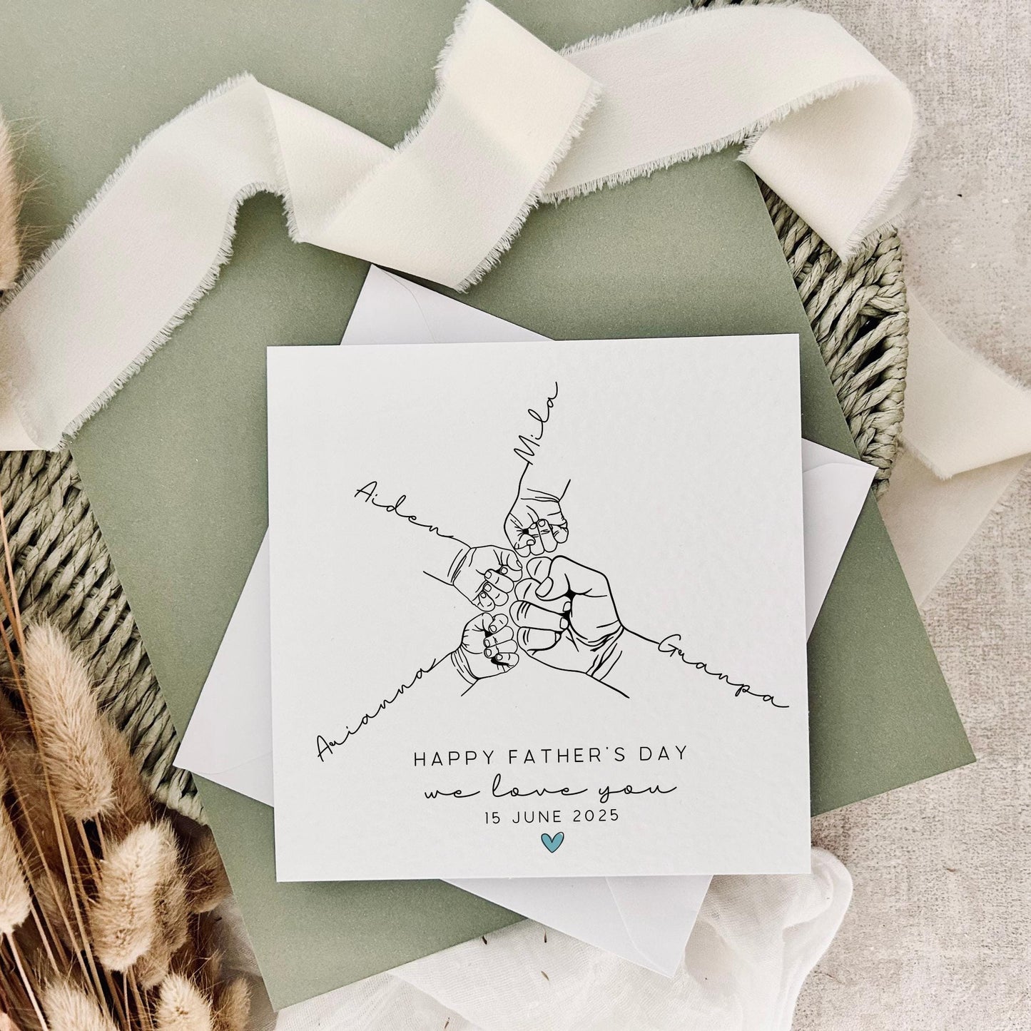 Father's Day Card | Personalised Fist Bump