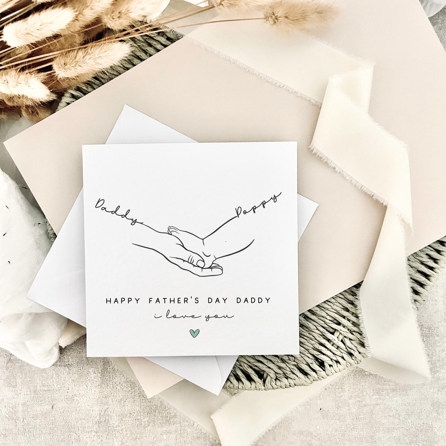 First Father's Day Card | Personalised Foot & Hand