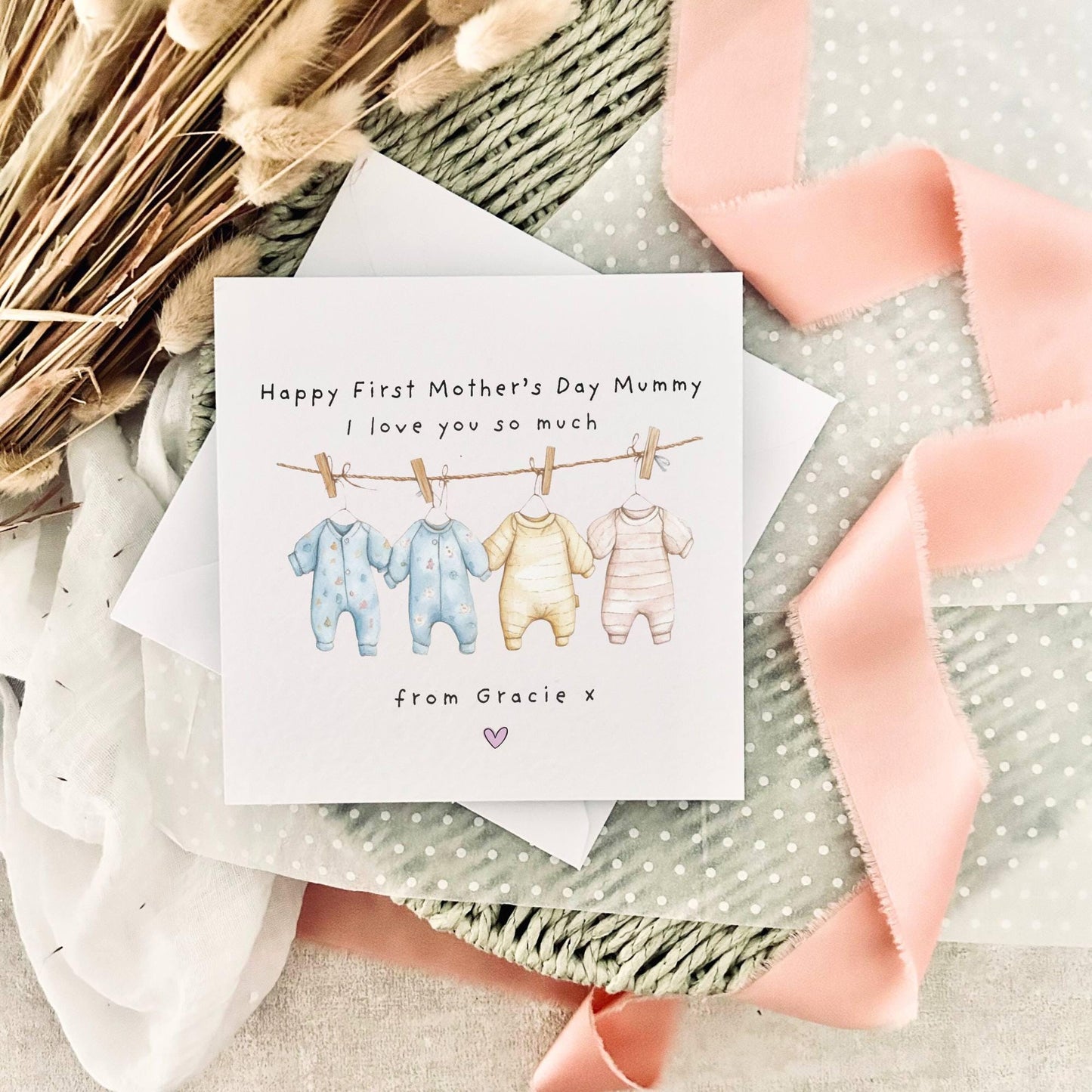 Mother's Day Card | Baby Clothes Print #1