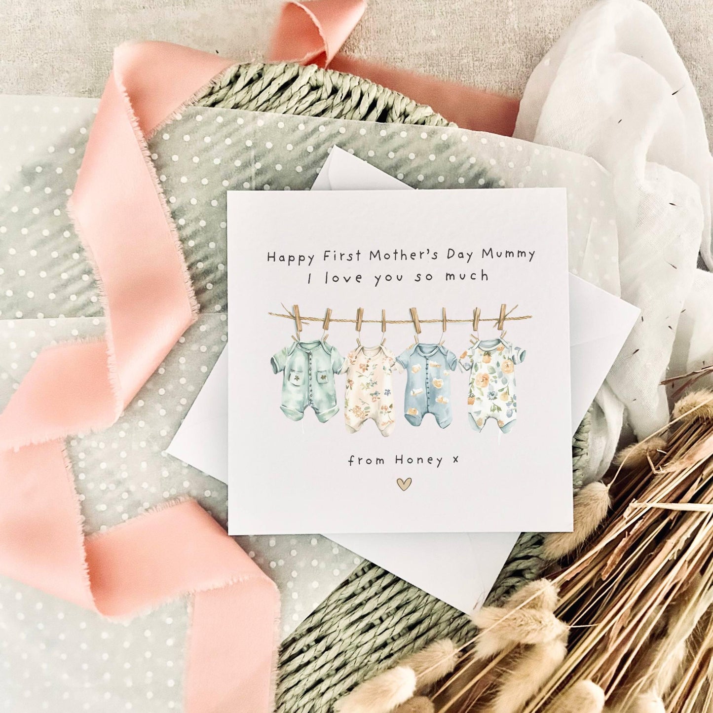 Mother's Day Card | Baby Clothes Print #3