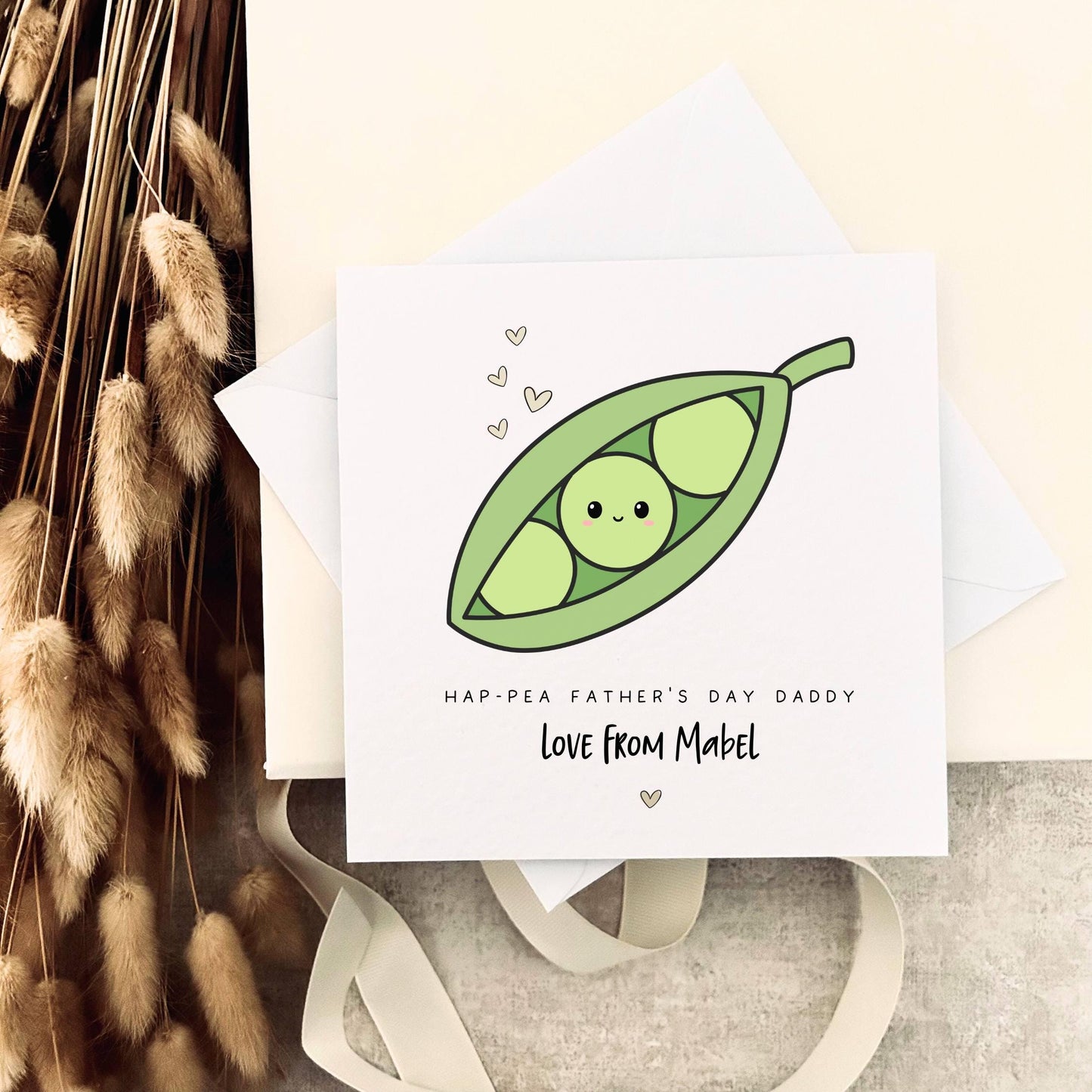 Father's Day Card | Personalised Cute Pea