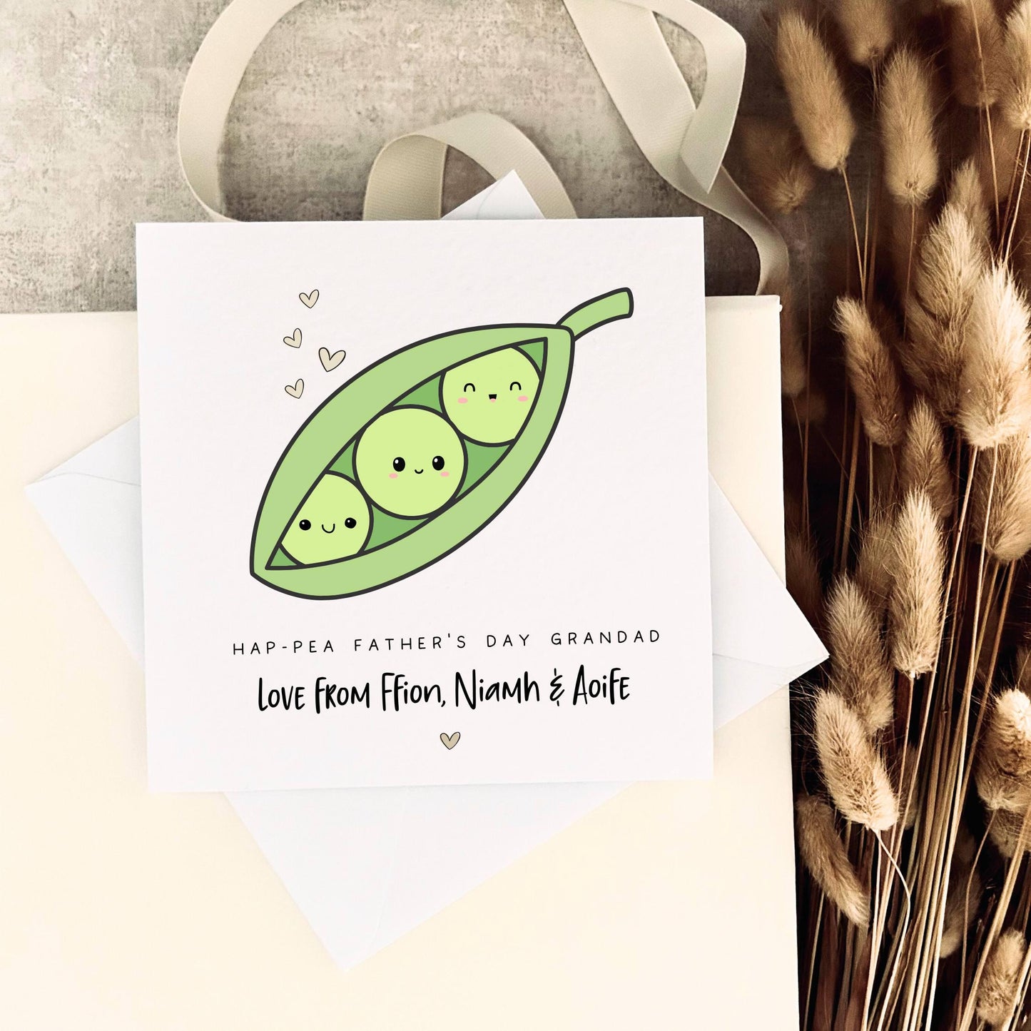 Father's Day Card | Personalised Cute Pea