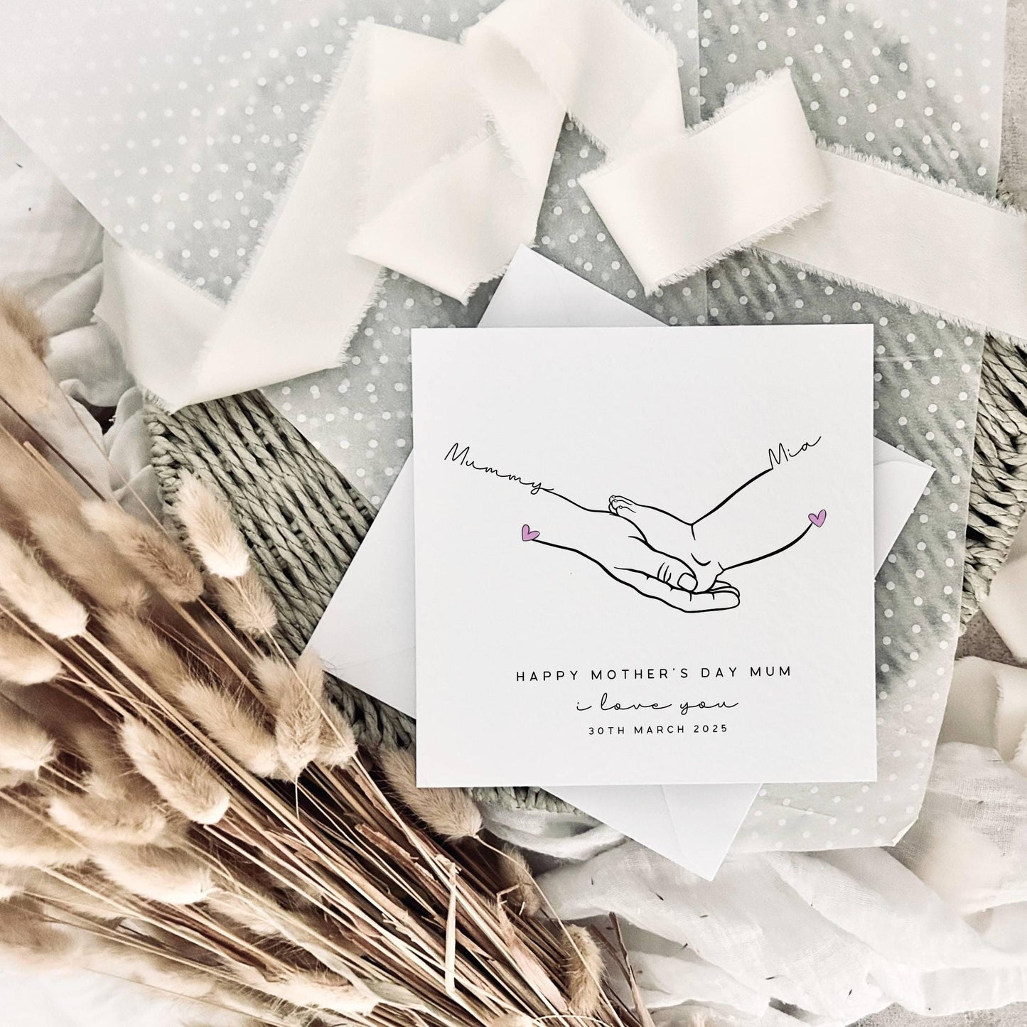 Mother's Day Card | Personalised Baby Foot & Hand