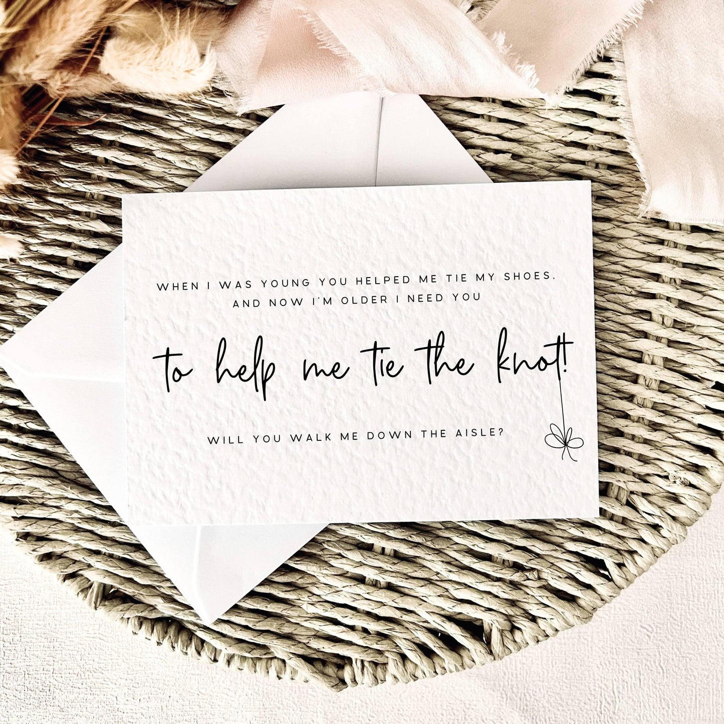 Walk Me Down the Aisle Proposal Card - Give Me Away Wedding Day Keepsake - Custom & Personalised Options