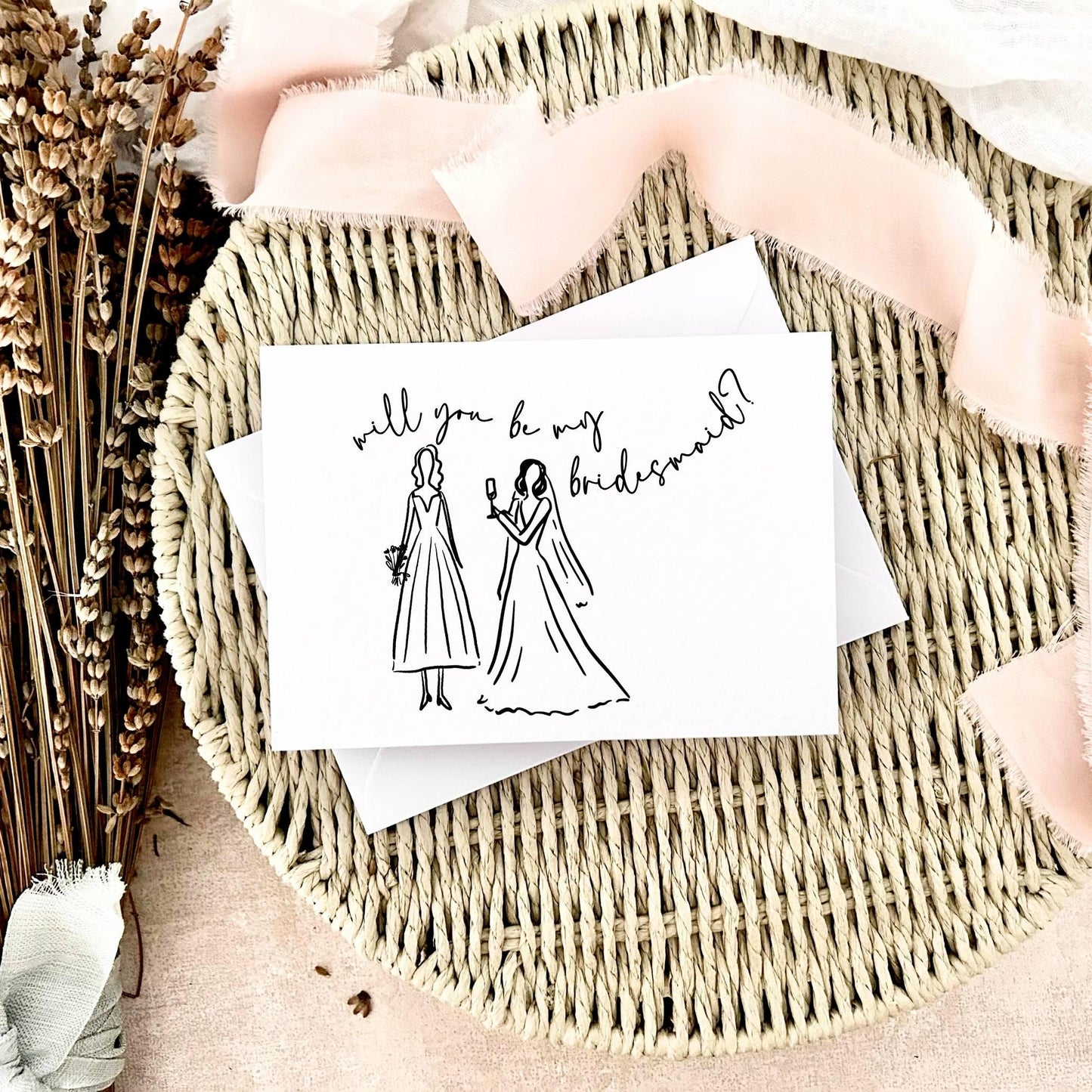 Bridesmaid Proposal Card - Personalised Bridal Party Gift - Will You Be My Bridesmaid Idea