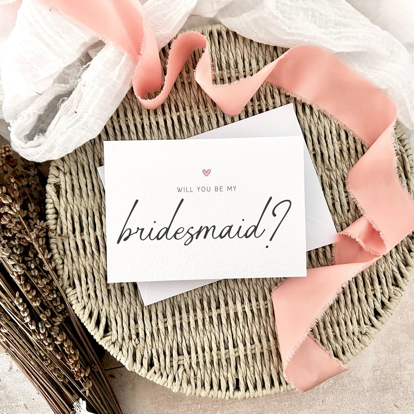 Bridesmaid Proposal Card - Special Keepsake for Wedding Day Guest - Special Bridal Party Gift - Personalised Postcard Print