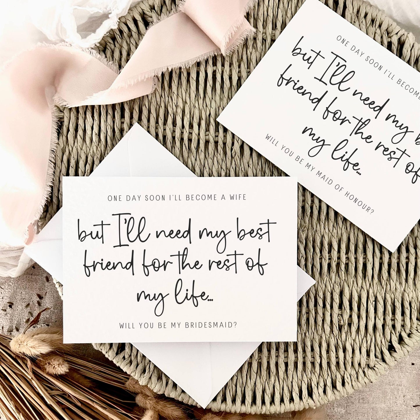 Proposal Card for Bridesmaid, Maid of Honour or Custom Bridal Party Role - Personalised Options | Best Friend for Life