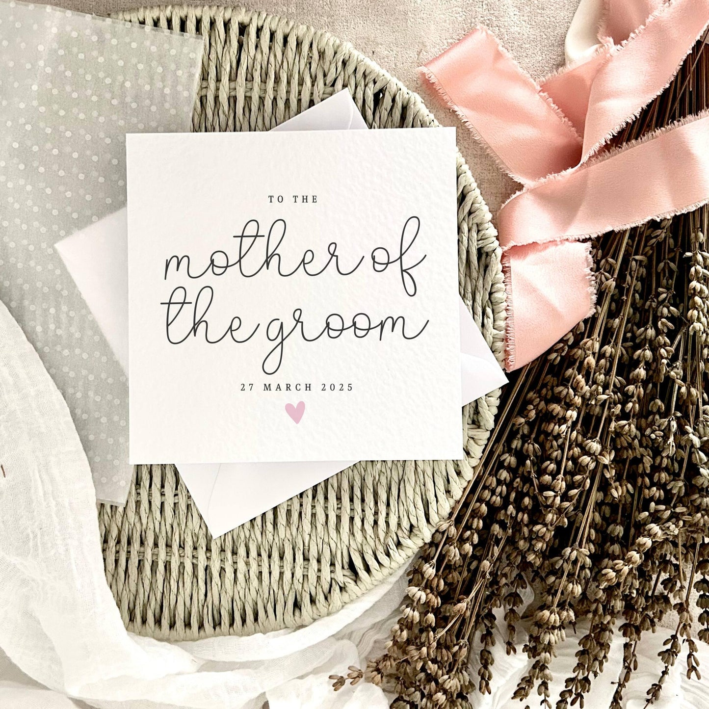 Mother of the Groom Card - Wedding Day Thank You Card for Grooms Mum - Personalised Keepsake Card