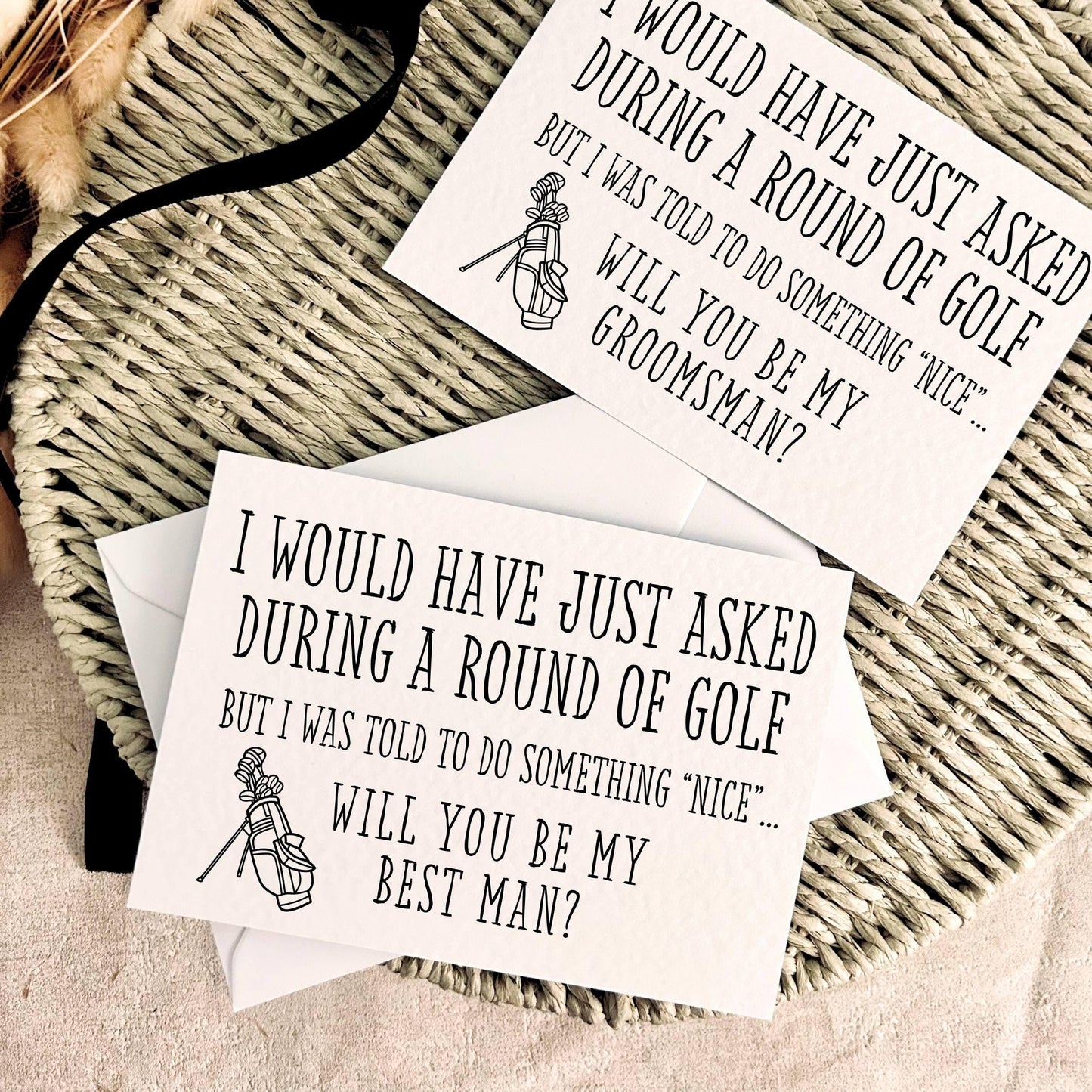 Proposal Card for Groomsman, Best Man or Custom Grooms Party Role - Personalised Options | Over Golf