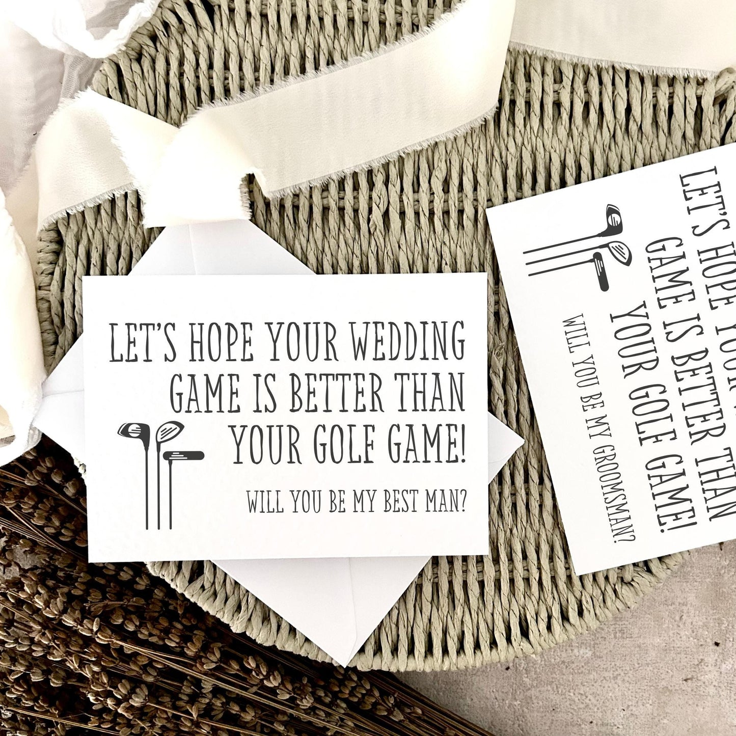 Proposal Card for Groomsman, Best Man or Custom Grooms Party Role - Personalised Options | Golf Game
