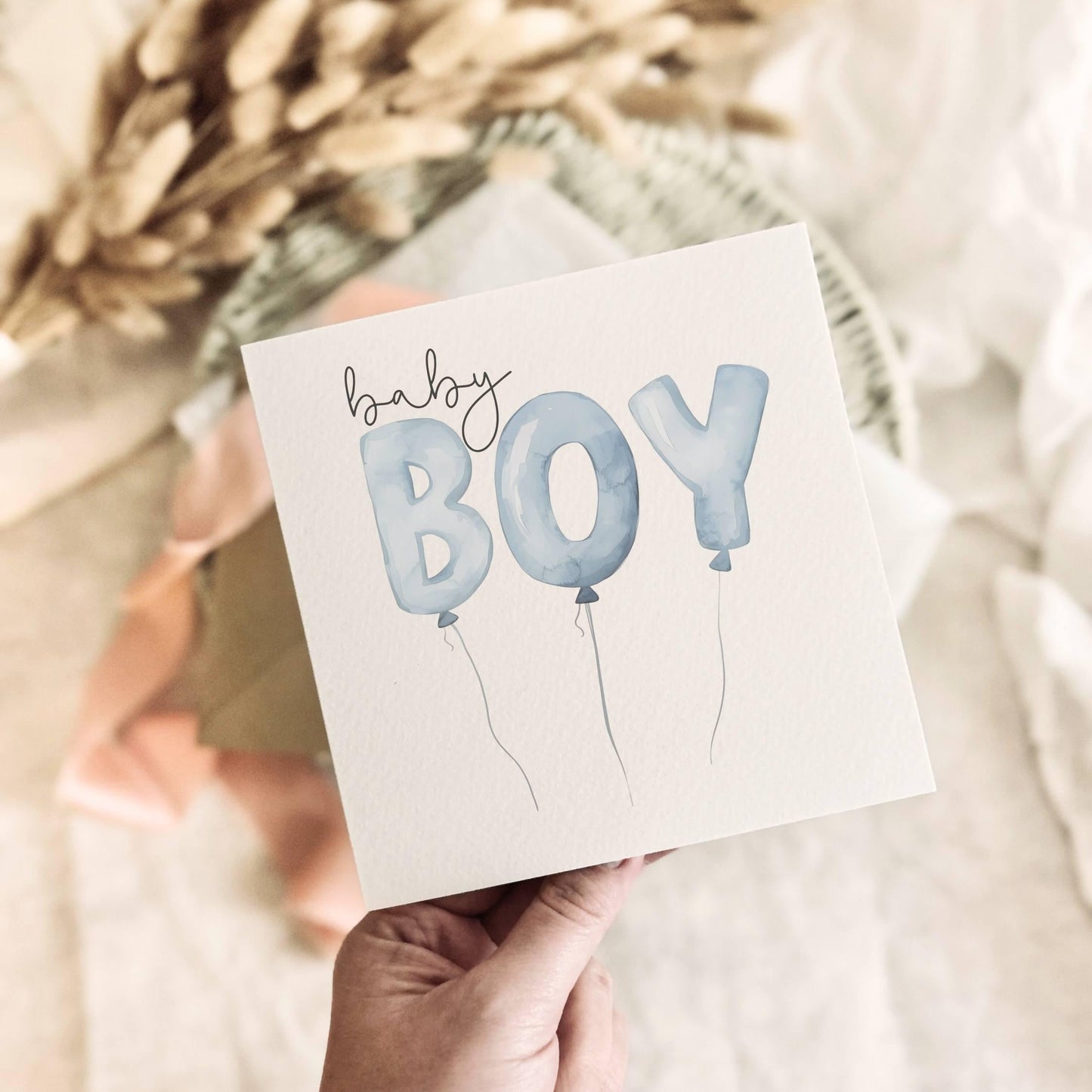 It's a Boy New Baby Greeting Card - Personalised Card for Maternity Keepsake, Baby Shower Memory Box for Parents
