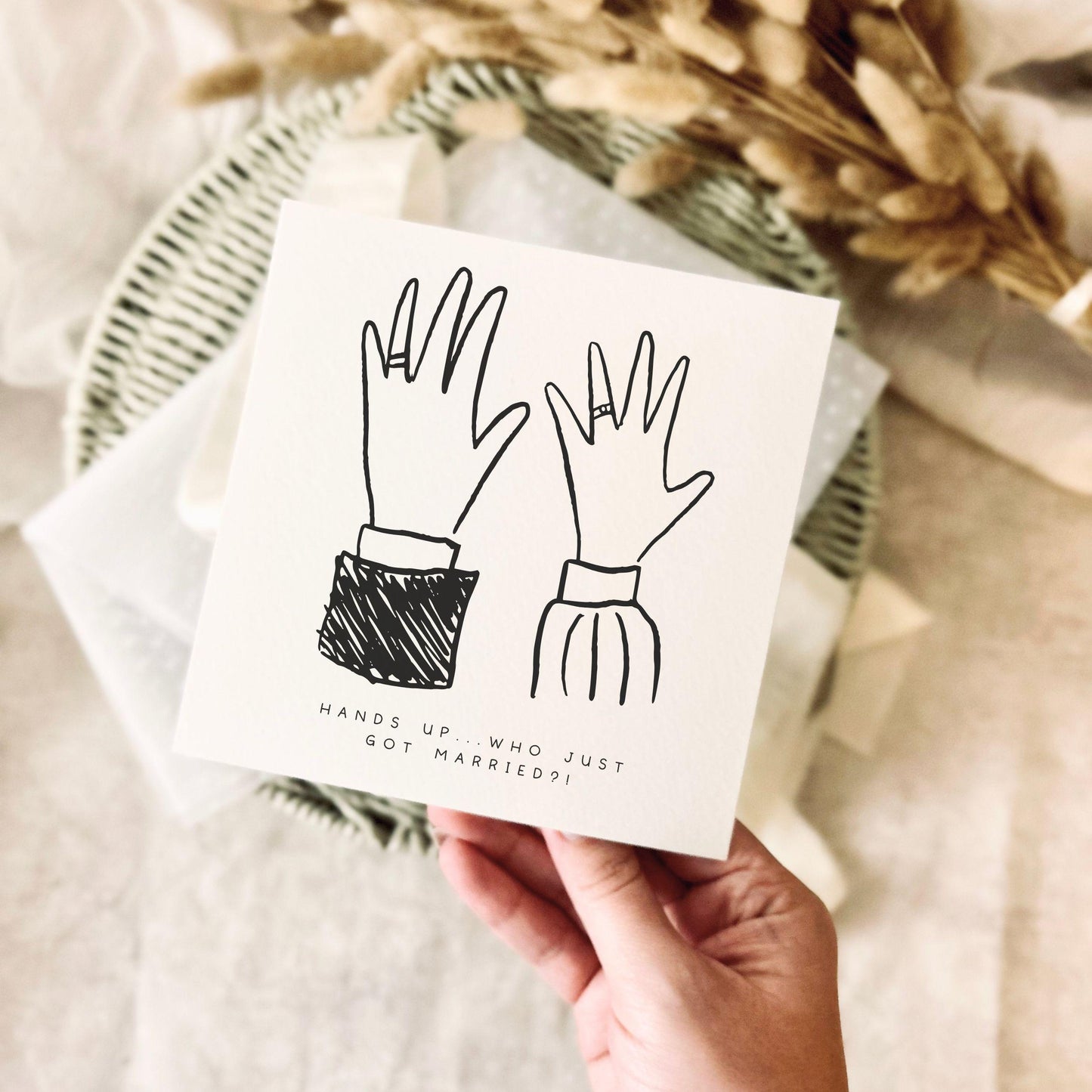 Wedding Day Card - Fun Greeting Card for Couple Celebrating Marriage - With Customised Options