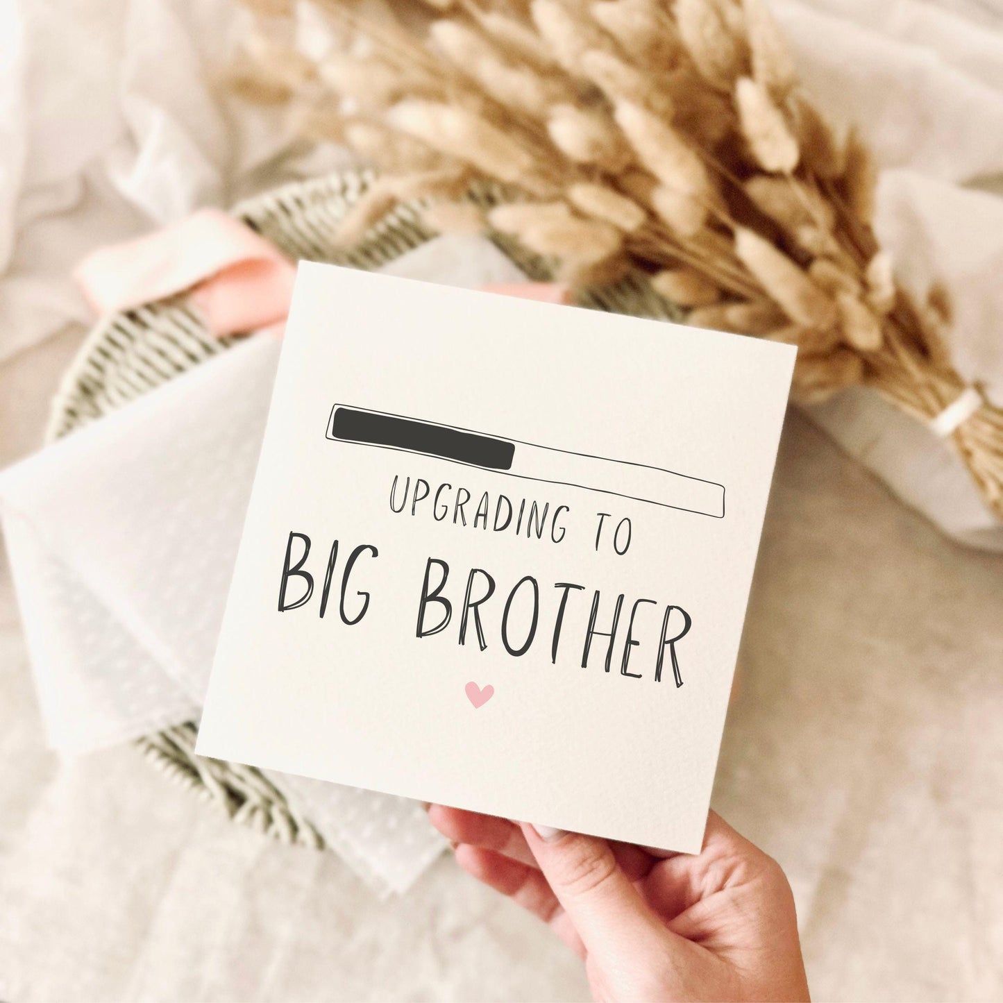 Greeting Card for New Big Brother - Upgrading to Brother Keepsake from New Sibling - Personalised to Any Role