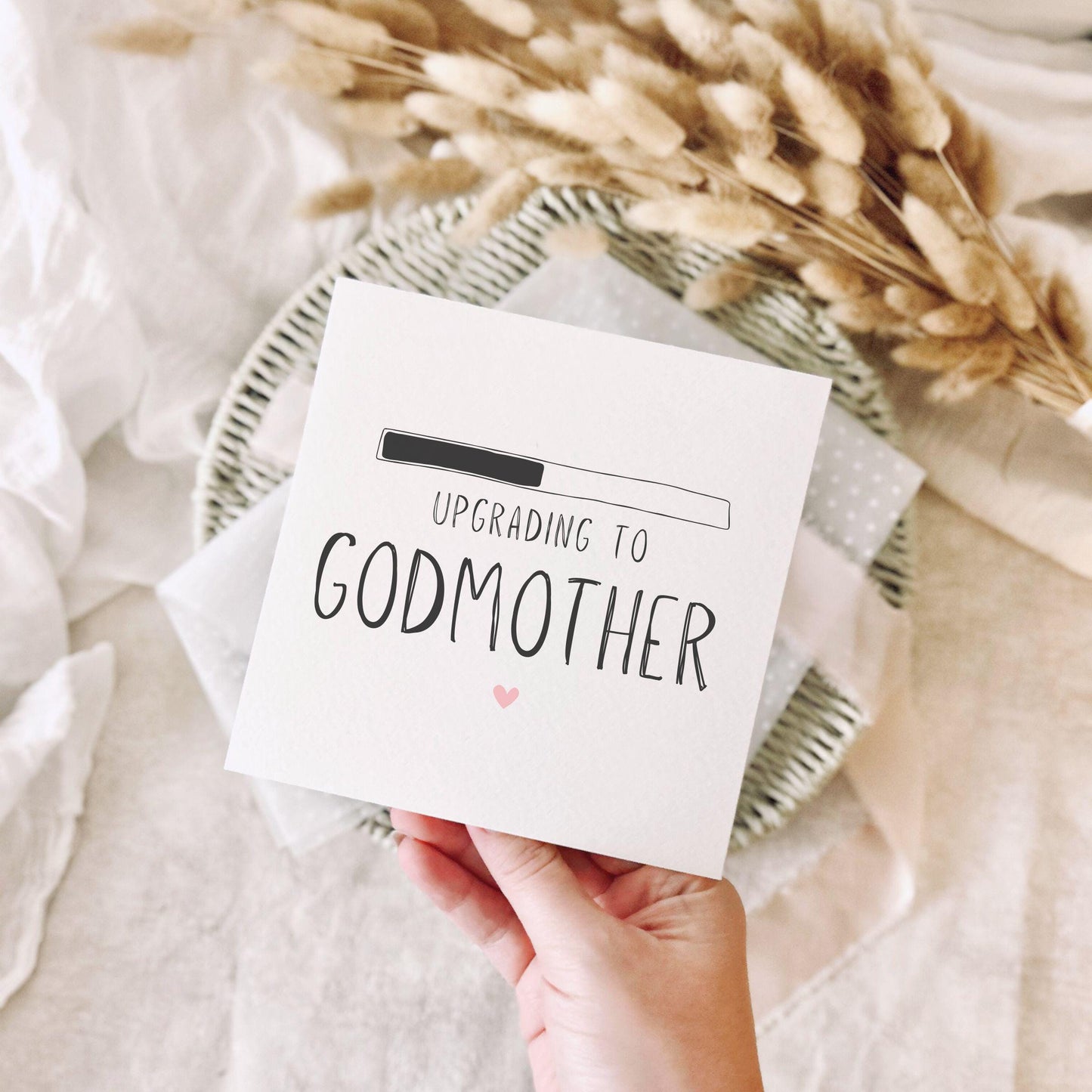 Godmother Proposal Greeting Card - New Baby Annoucement Keepsake for Her - Personalised Baptism Christening Invite for Godparent