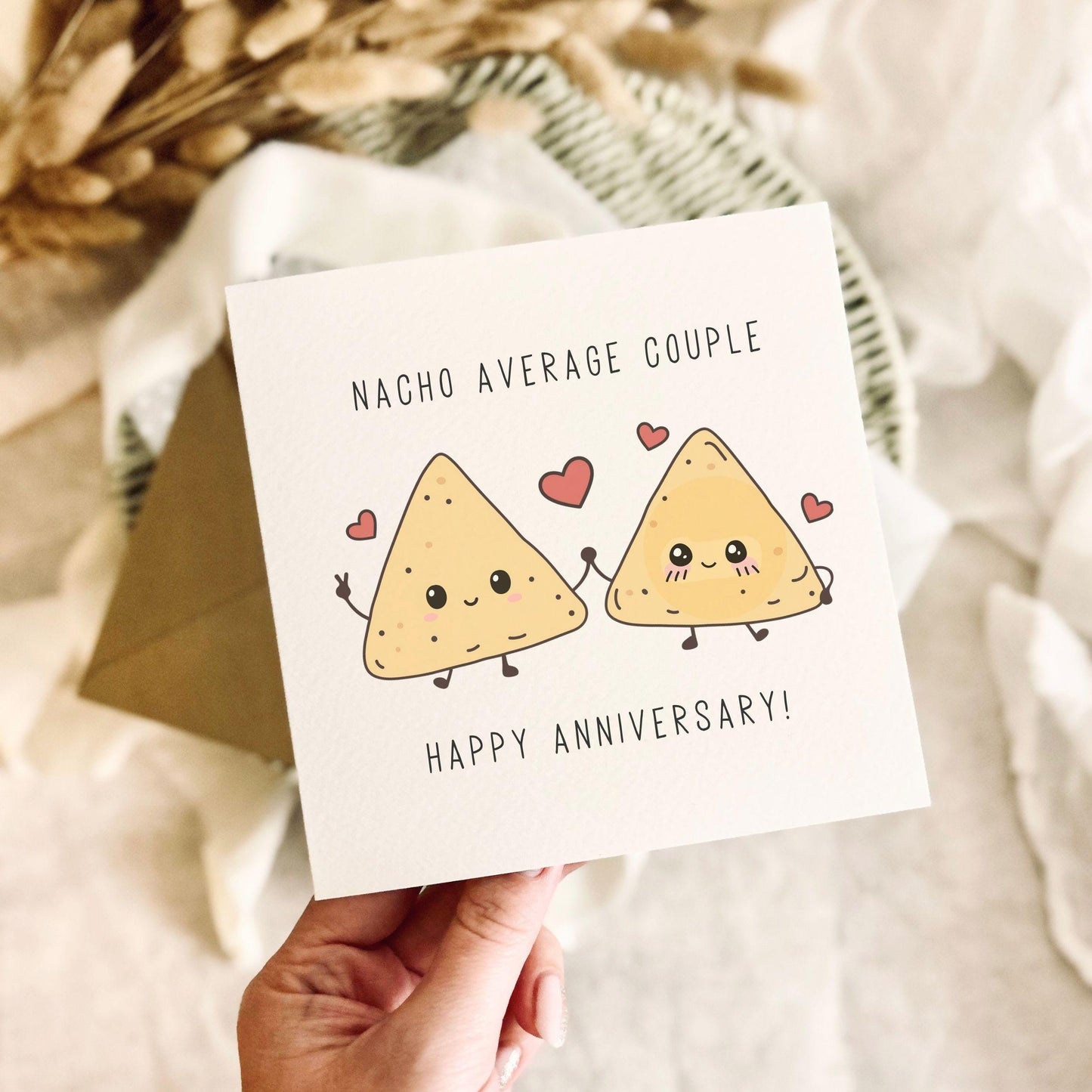 Anniversary Card for Couples - Nacho Average Greeting Card - Personalisation Available