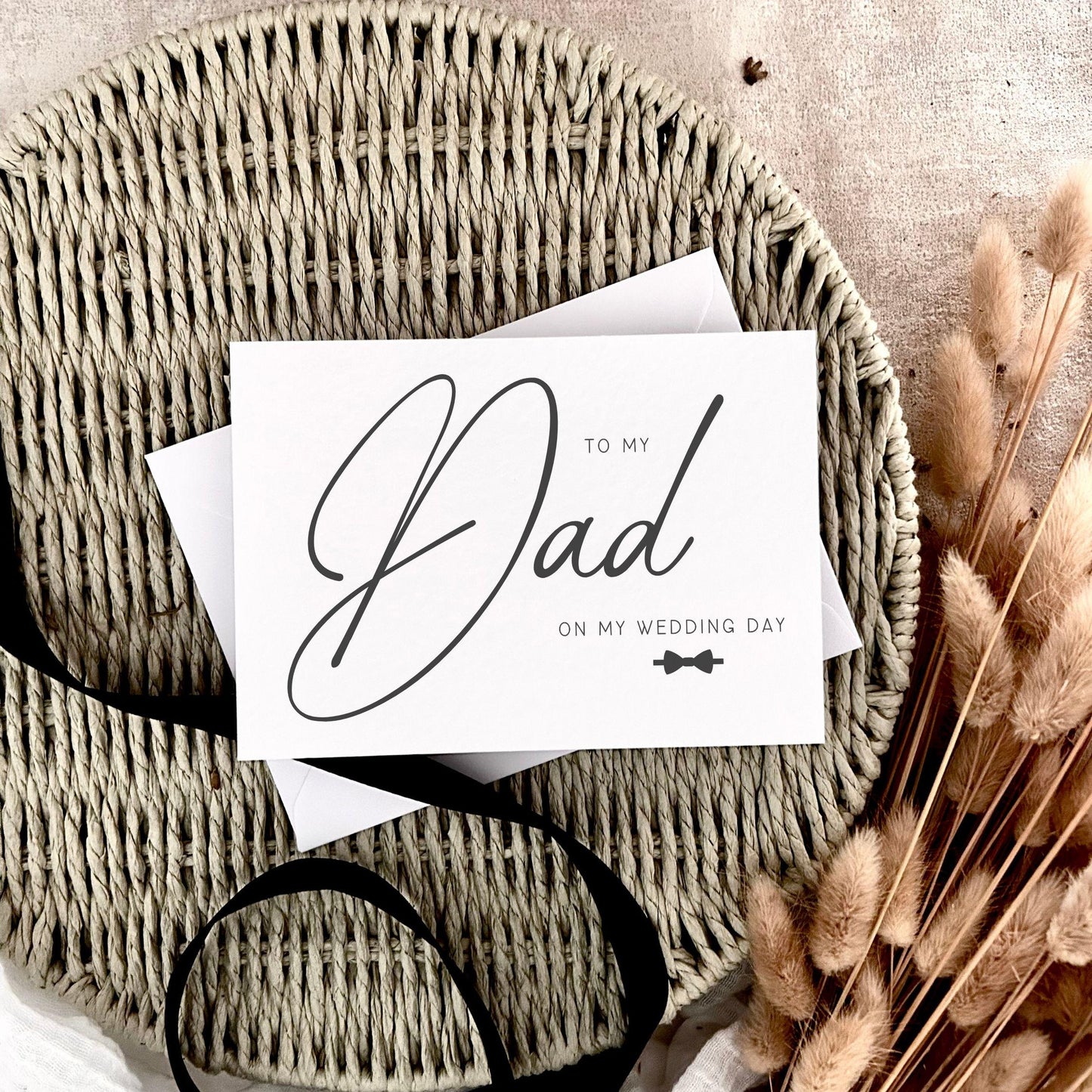 Wedding Day Keepsake for Dad - Notecard for Father of the Bride or Groom - Custom & Personalised Options