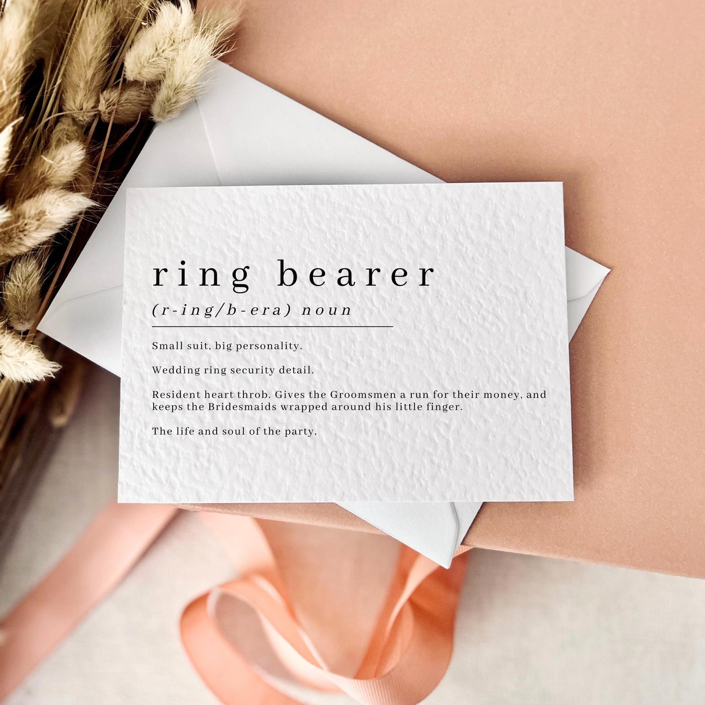 Ring Bearer Definition | Bridal Party Proposal | A6 Postcard