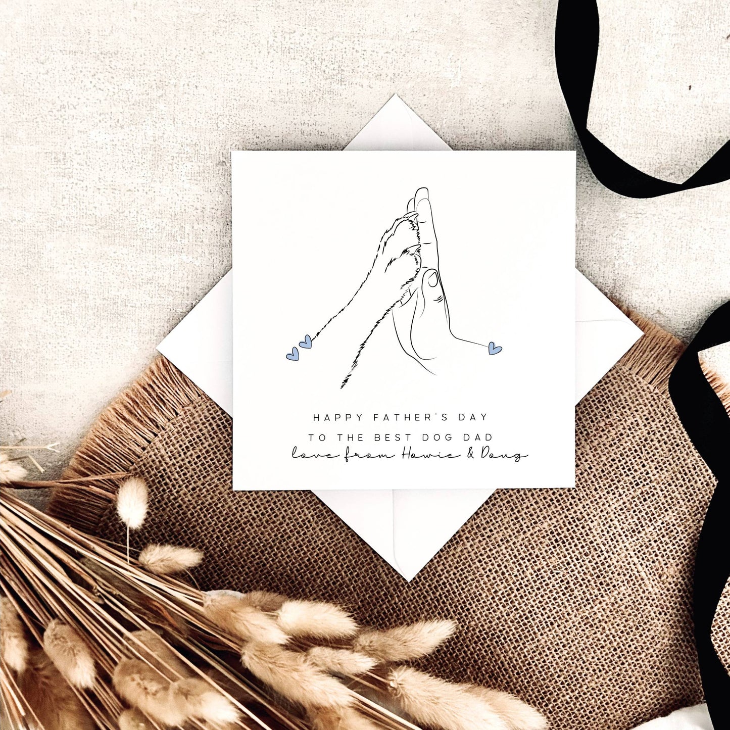 Father's Day Card | Best Dog Dad Personalised Drawn