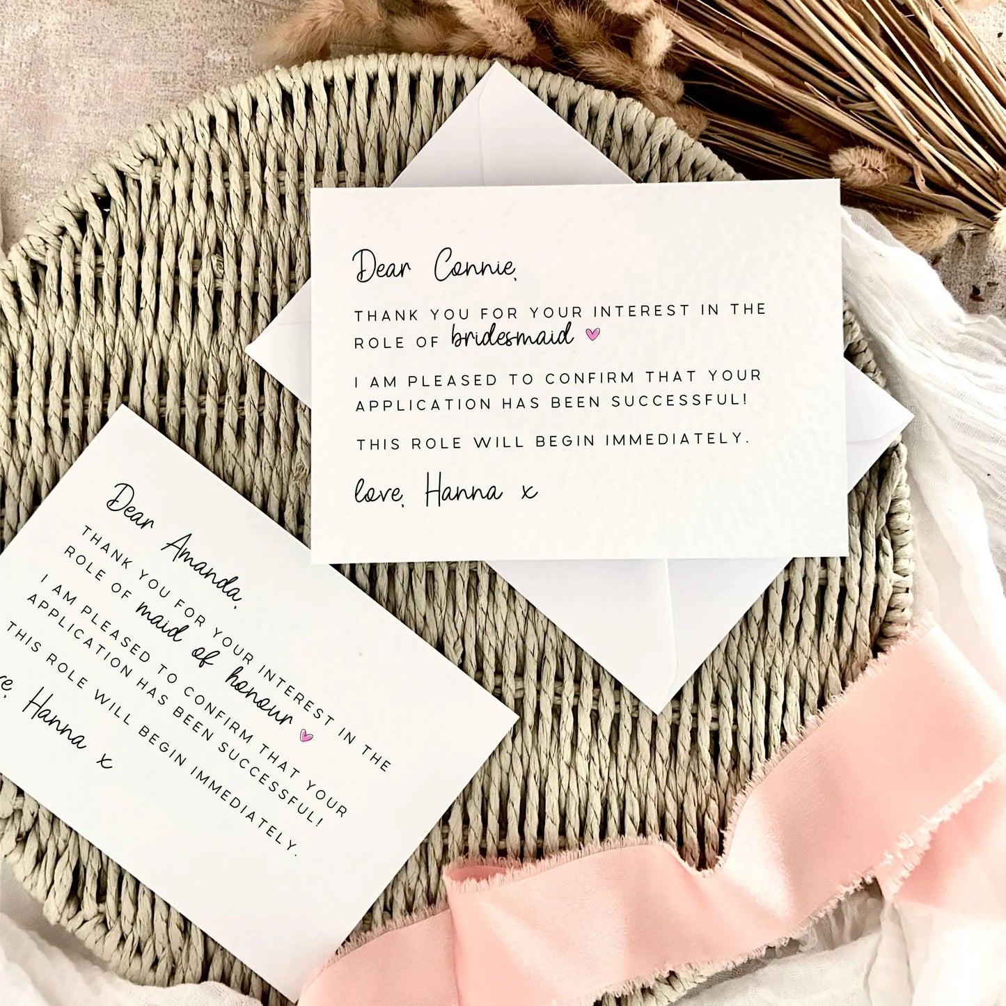 Bridal Party Proposal Postcard - Job Application - Bridesmaid/Maid of Honour Or Any Wedding Role
