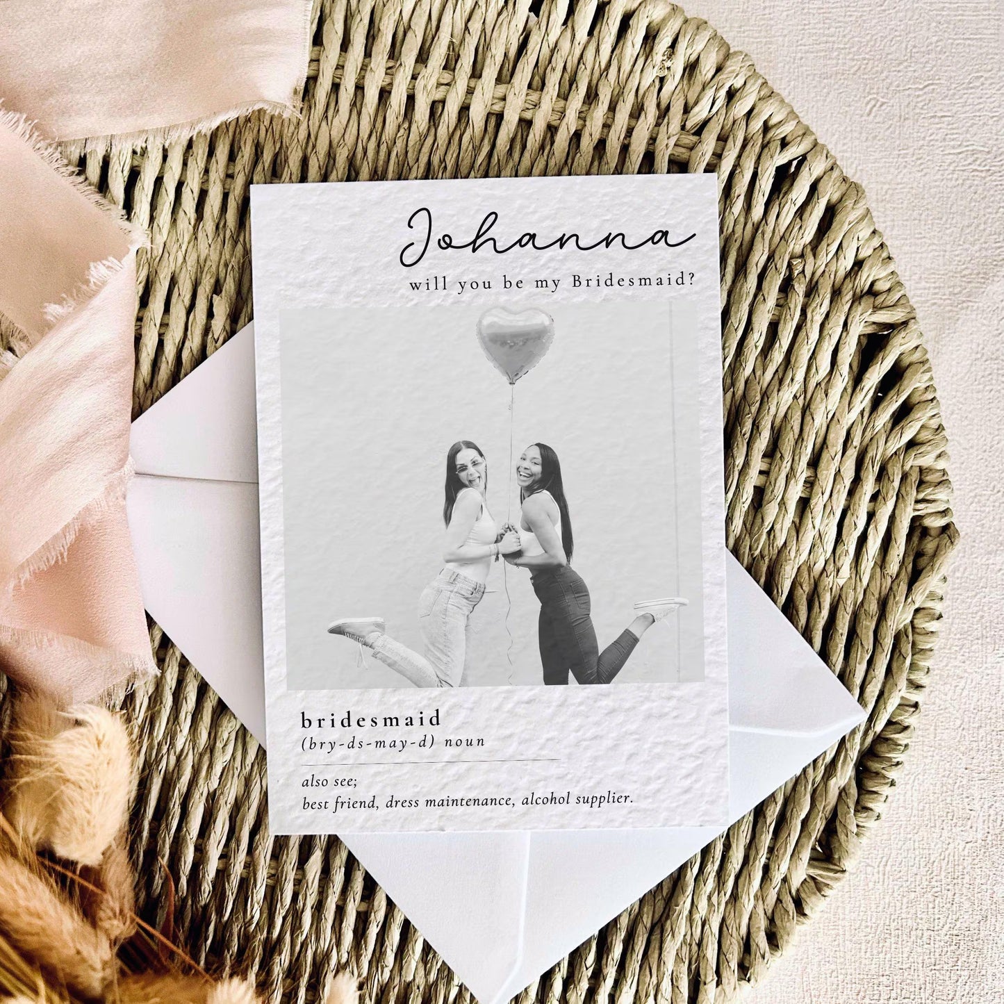 Bridesmaid Proposal Postcard - Personalised Photo Keepsake