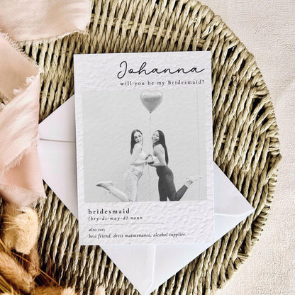 Bridesmaid Proposal Postcard - Personalised Photo Keepsake