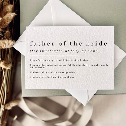 Father of the Bride | Definition Wedding Postcard